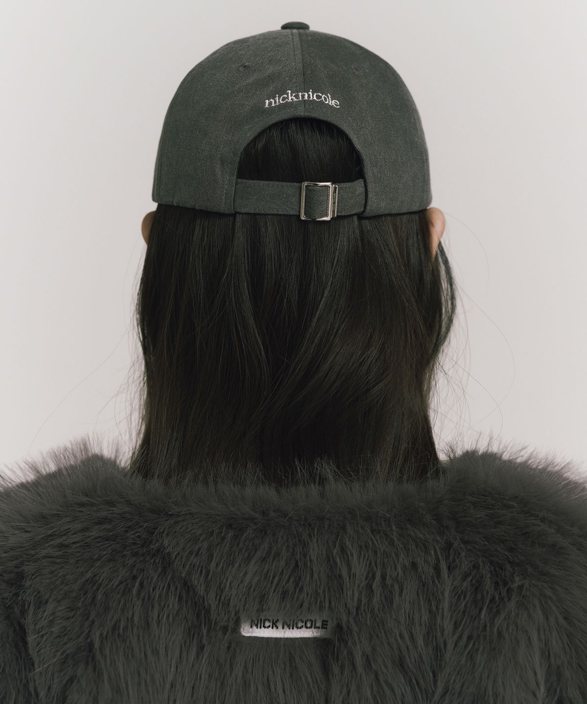 닉앤니콜(NICK&NICOLE) NN DOTCOM SIGNATURE BALL CAP_DENIM CHARCOAL CREAM