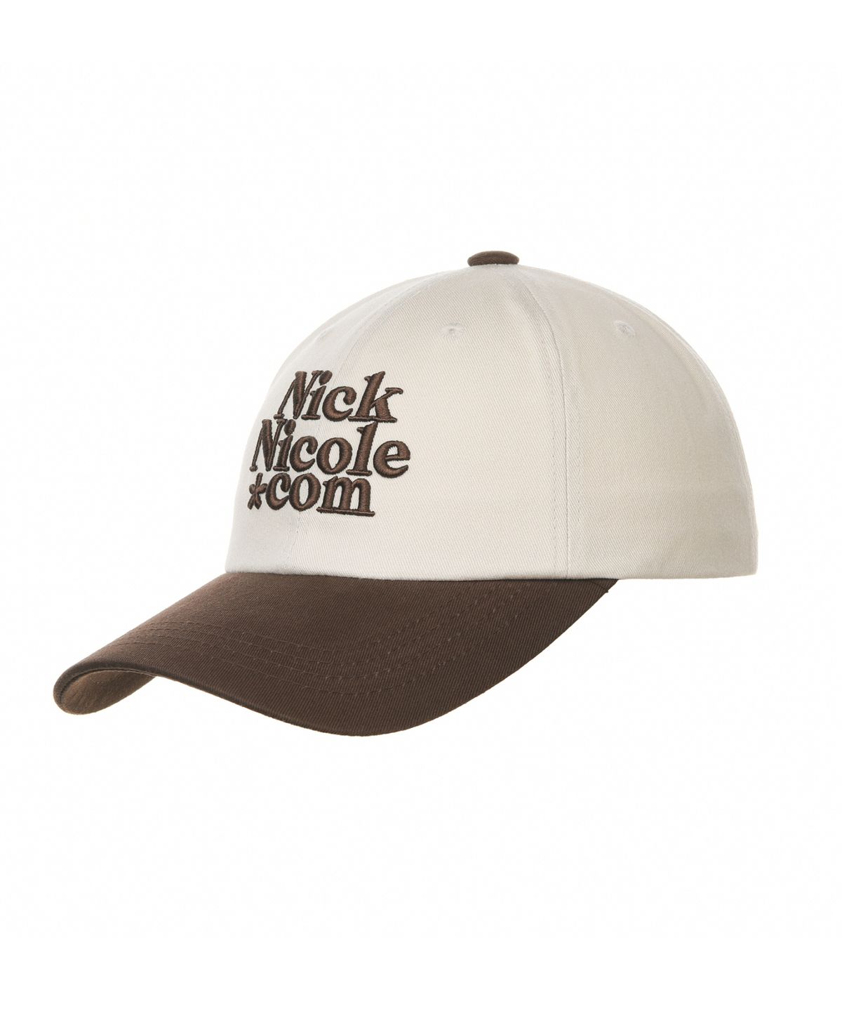 닉앤니콜(NICK&NICOLE) NN DOTCOM SIGNATURE BALL CAP_TWOTONE BROWN
