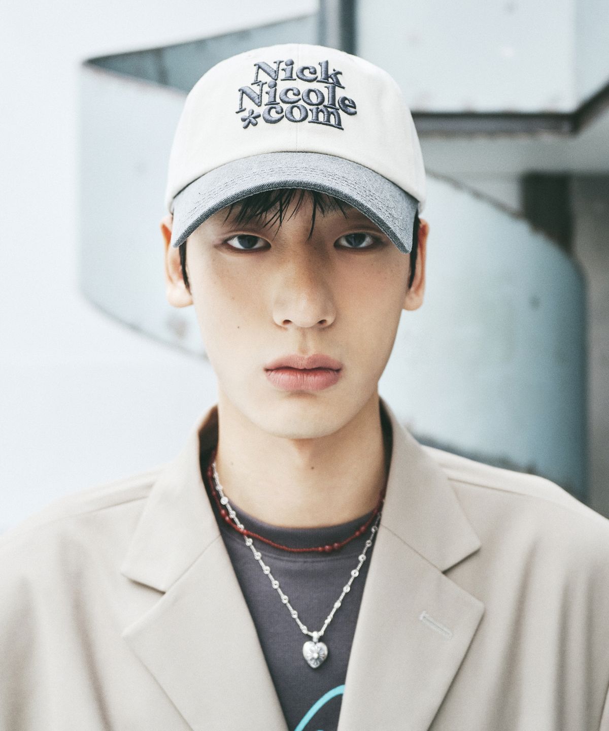 닉앤니콜(NICK&NICOLE) NN DOTCOM SIGNATURE BALL CAP_TWOTONE CHARCOAL