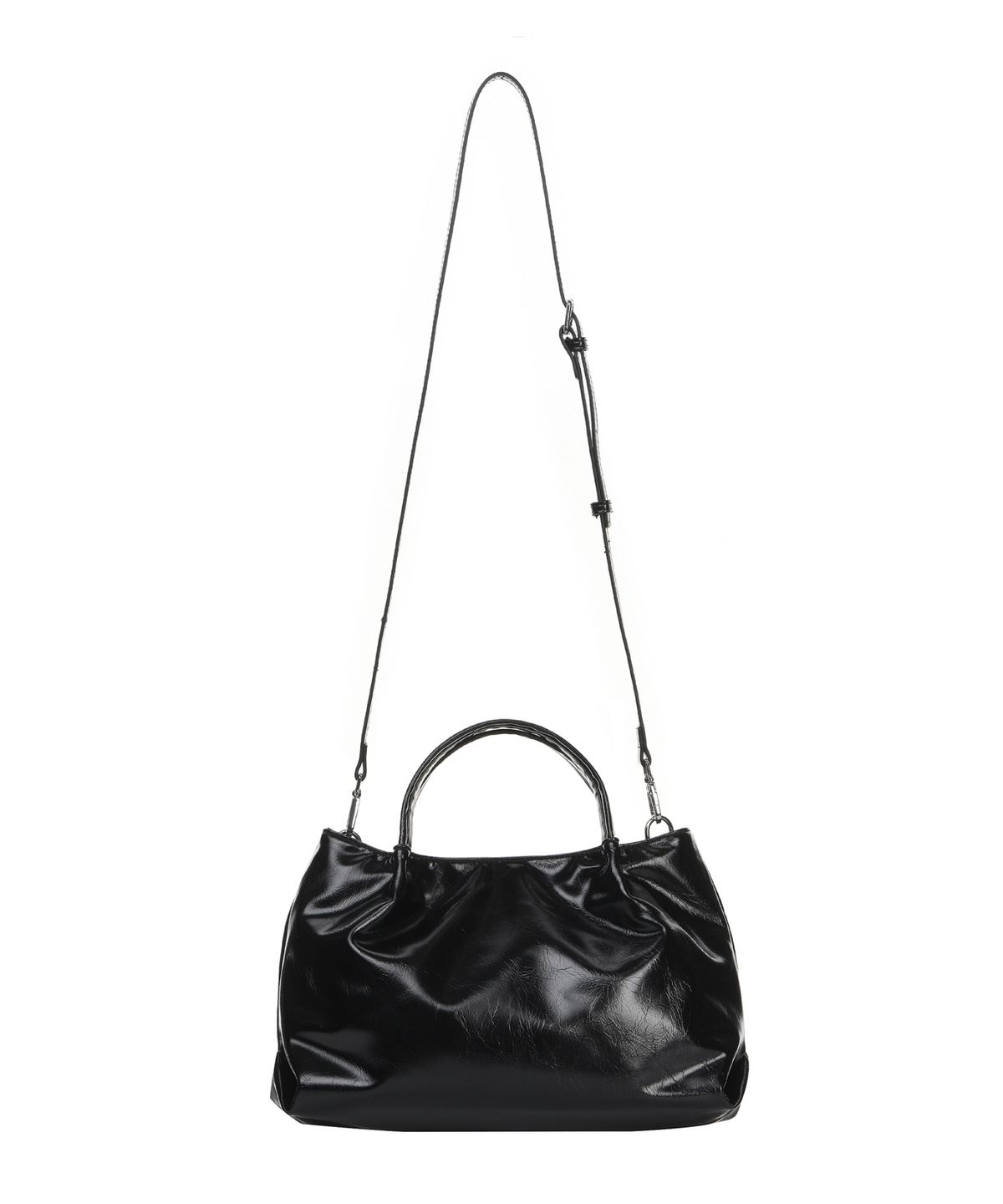 닉앤니콜(NICK&NICOLE) CRYSTAL FAUX LEATHER TOTE BAG_BLACK