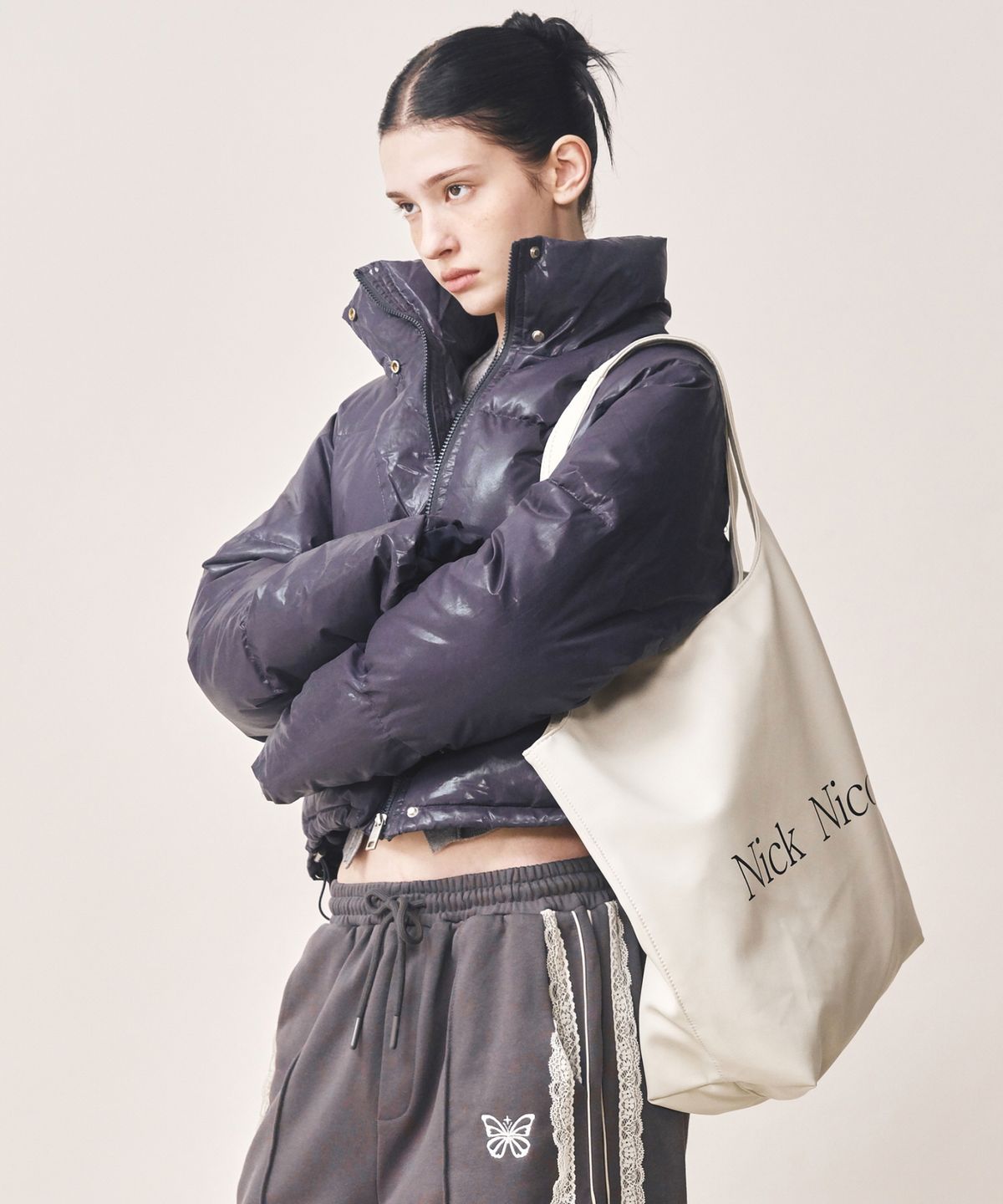 닉앤니콜(NICK&NICOLE) NICOLE BIG SHOPPER BAG_CREAM