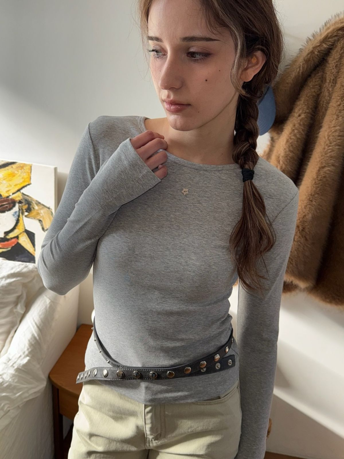 아이세이예르(ISAYYERR) Twinkie Long Sleeve (grey)