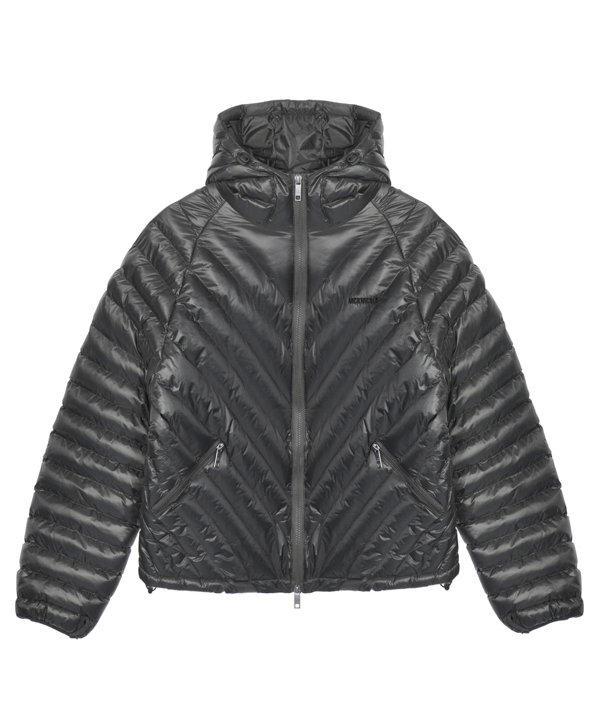 닉앤니콜(NICK&NICOLE) NICOLE LIGHT WEIGHT HOODY PADDING_CHARCOAL