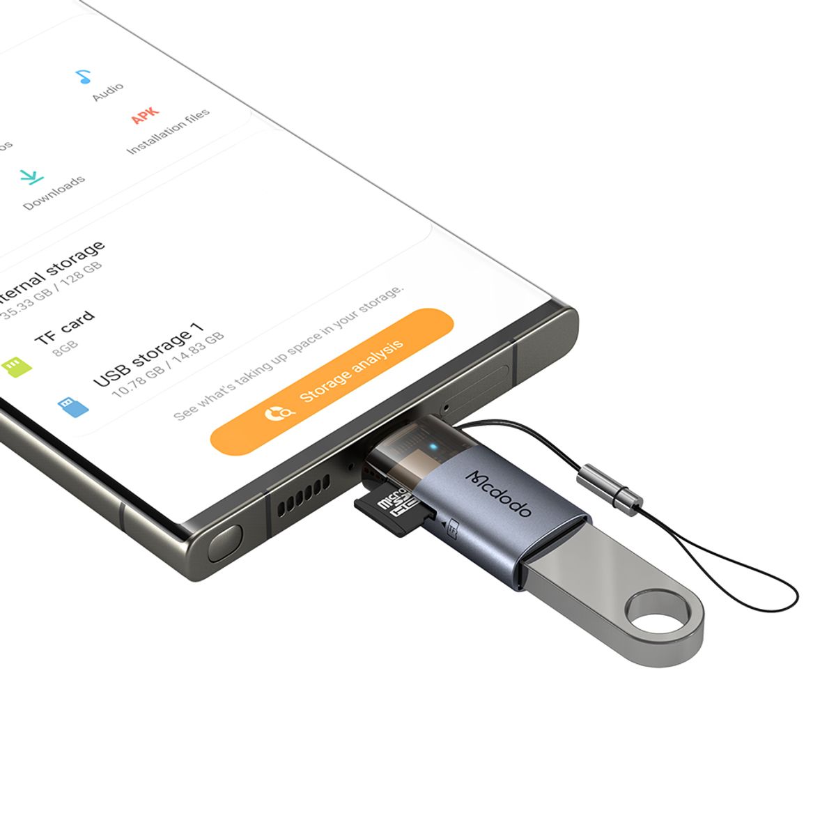 맥도도(MCDODO) TR프로 USB3.0 C타입 TF카드 리더기 미니 젠더 OT760