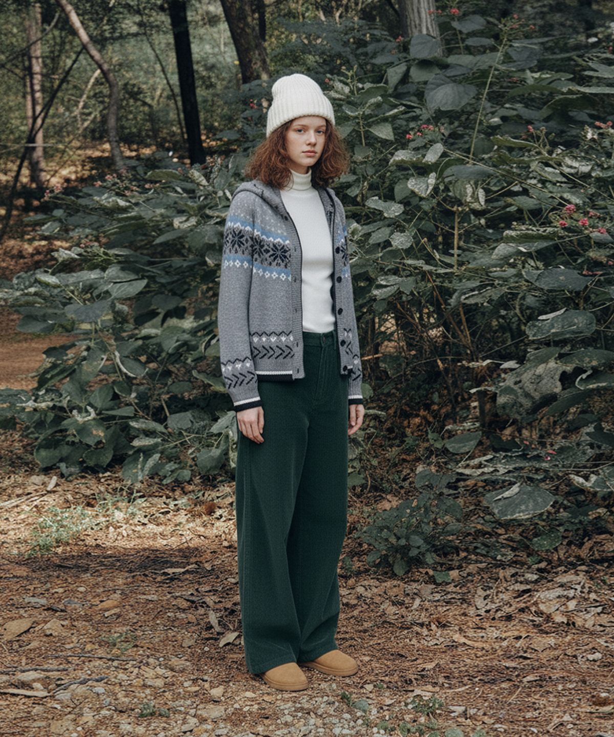 코스에그(COSEGG) Nordic Hooded Knit Cardigan_EEWCA144