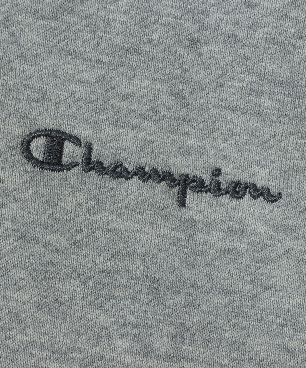 챔피온(CHAMPION) 여성 스몰 스크립트 로고 루즈핏 기모 후드 티셔츠 Oxford Grey