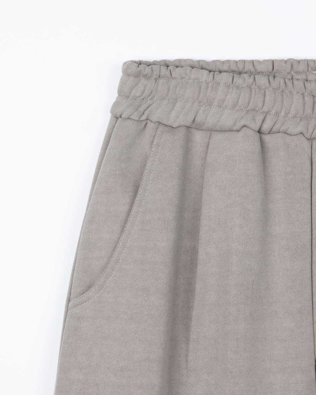 디앤드퀘스천(THEENDQUESTION) Pigment wide training pants / BEIGE