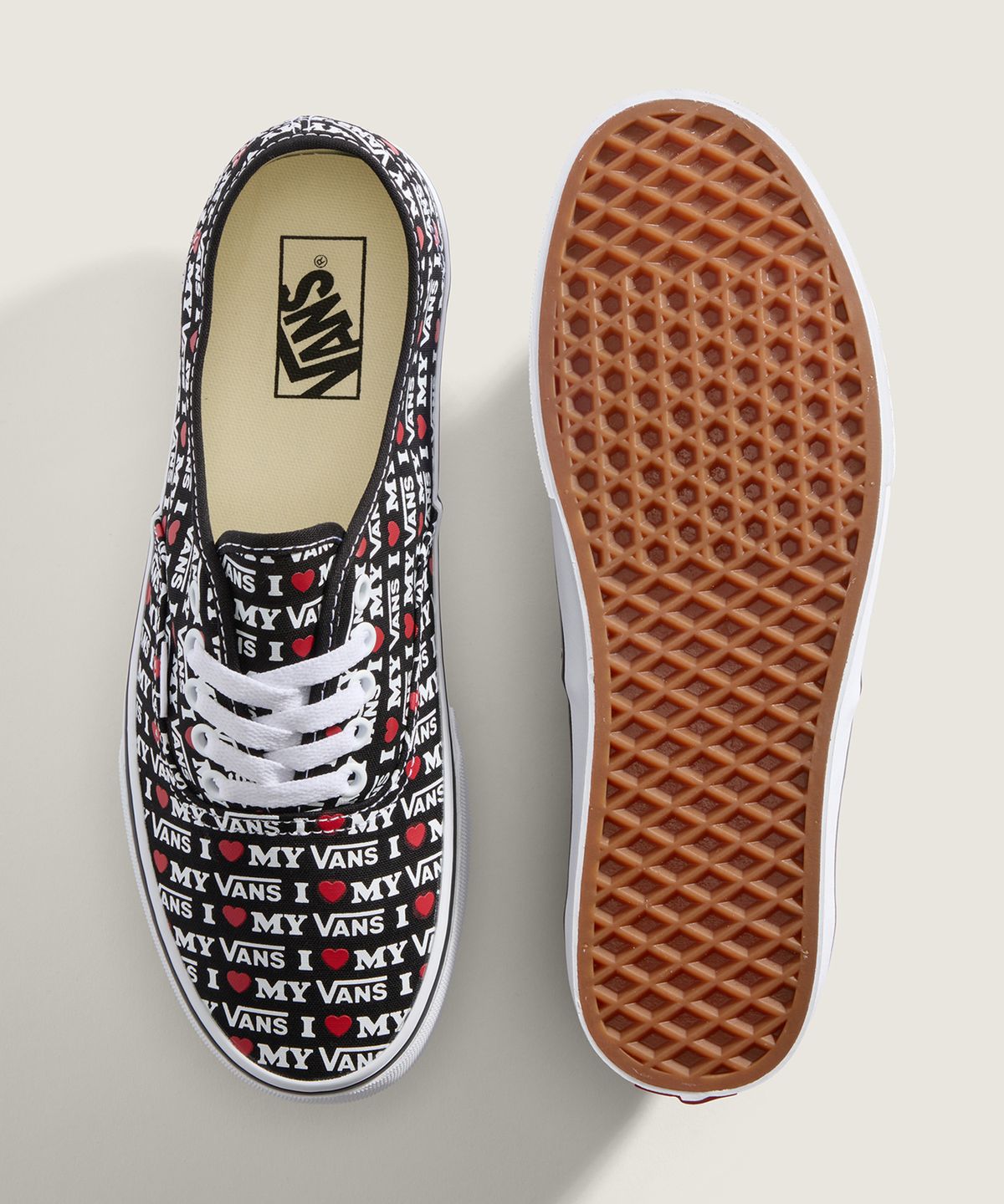 반스(VANS) 어센틱 - (I Love My Vans) 블랙 / VN000EGACJI1