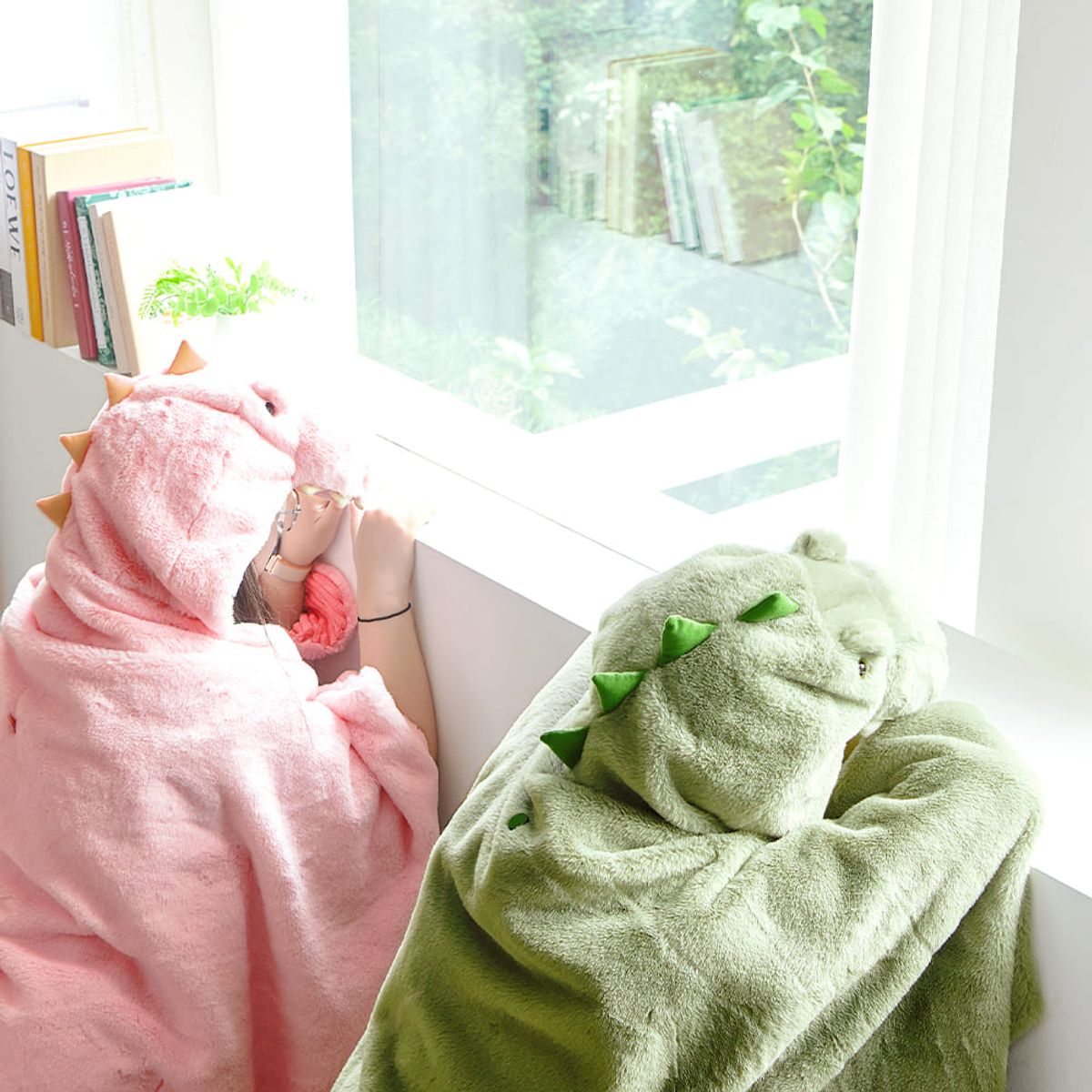 아임슬리핑(IMSLEEPING) 티라노 극세사 후드 담요 블랭킷