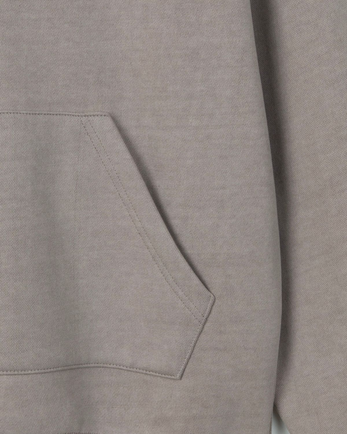 디앤드퀘스천(THEENDQUESTION) Pigment hooded half-zip t-shirt / BEIGE