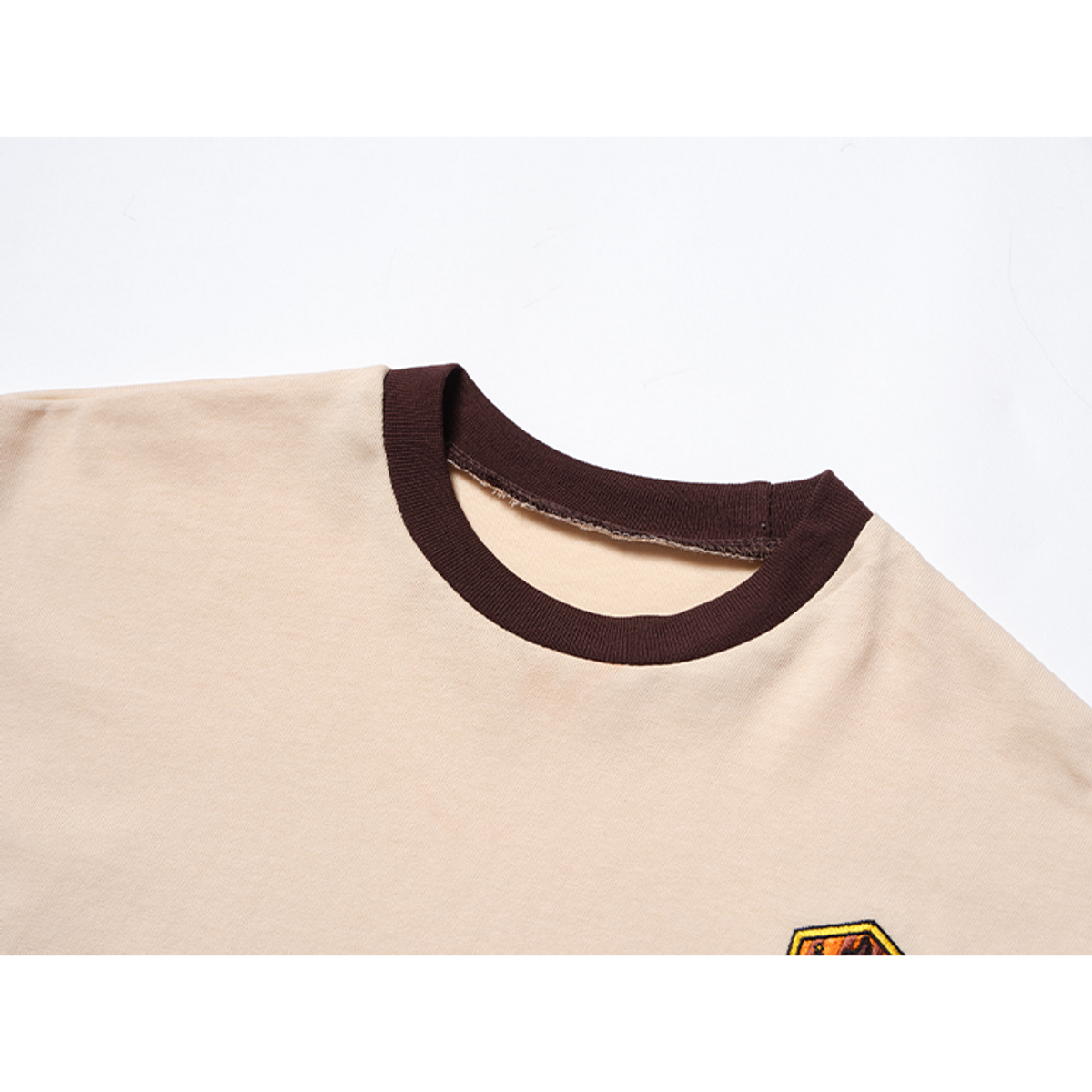 라메종드도도(LA MAISON DE DODO) Oversized DODO hearted T Shirt (Beige/Brown)_긴팔티셔츠