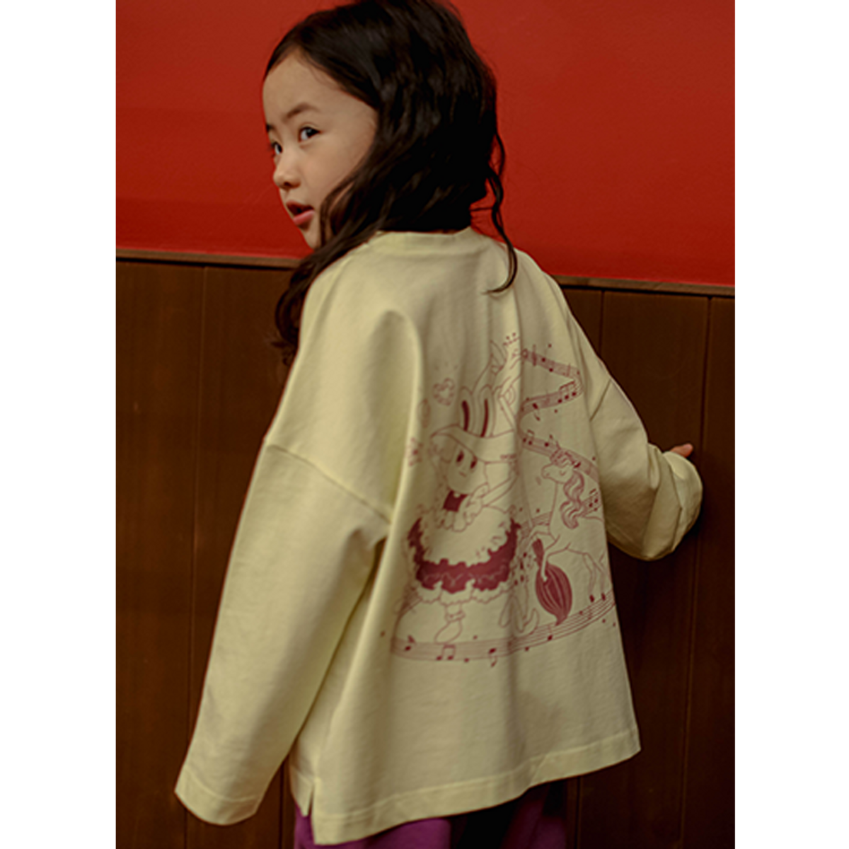 라메종드도도(LA MAISON DE DODO) 24 hearted Long Sleeves T Shirt (Lemon Yellow)_긴팔티셔츠