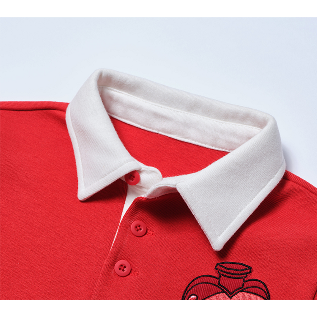 라메종드도도(LA MAISON DE DODO) Simply DODO Rugby T Shirt (Red/White)_긴팔티셔츠