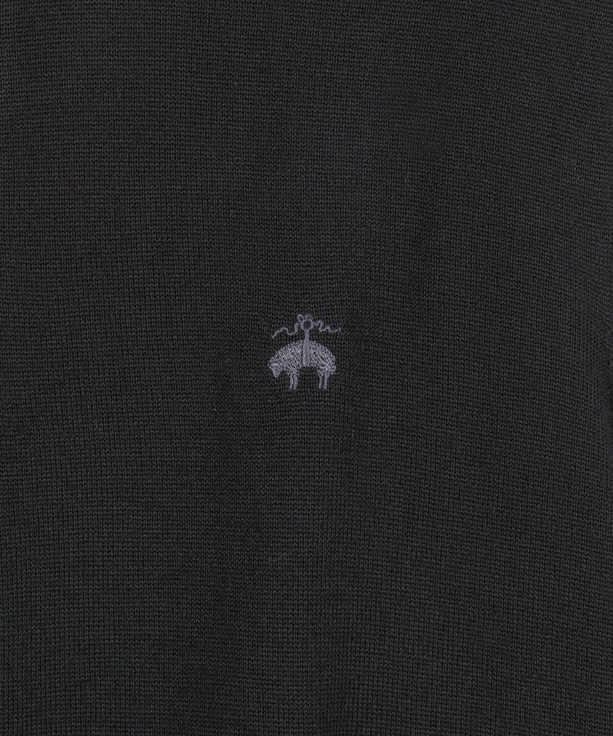 브룩스 브라더스(BROOKS BROTHERS) 메리노울 로고 폴로 스웨터 (블랙) (BBWTMNF301)