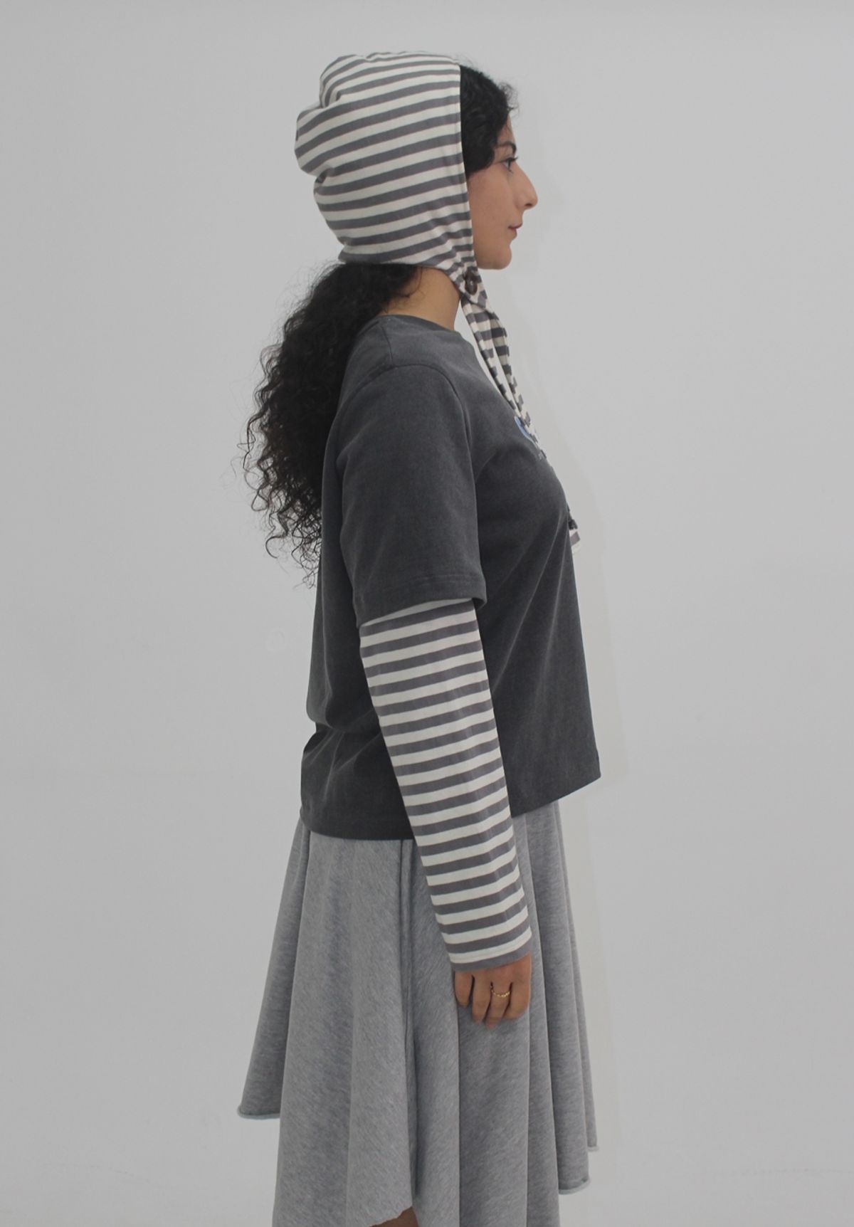 언어더컬러(ANOTHER COLOR) Cat Layered T-shirt