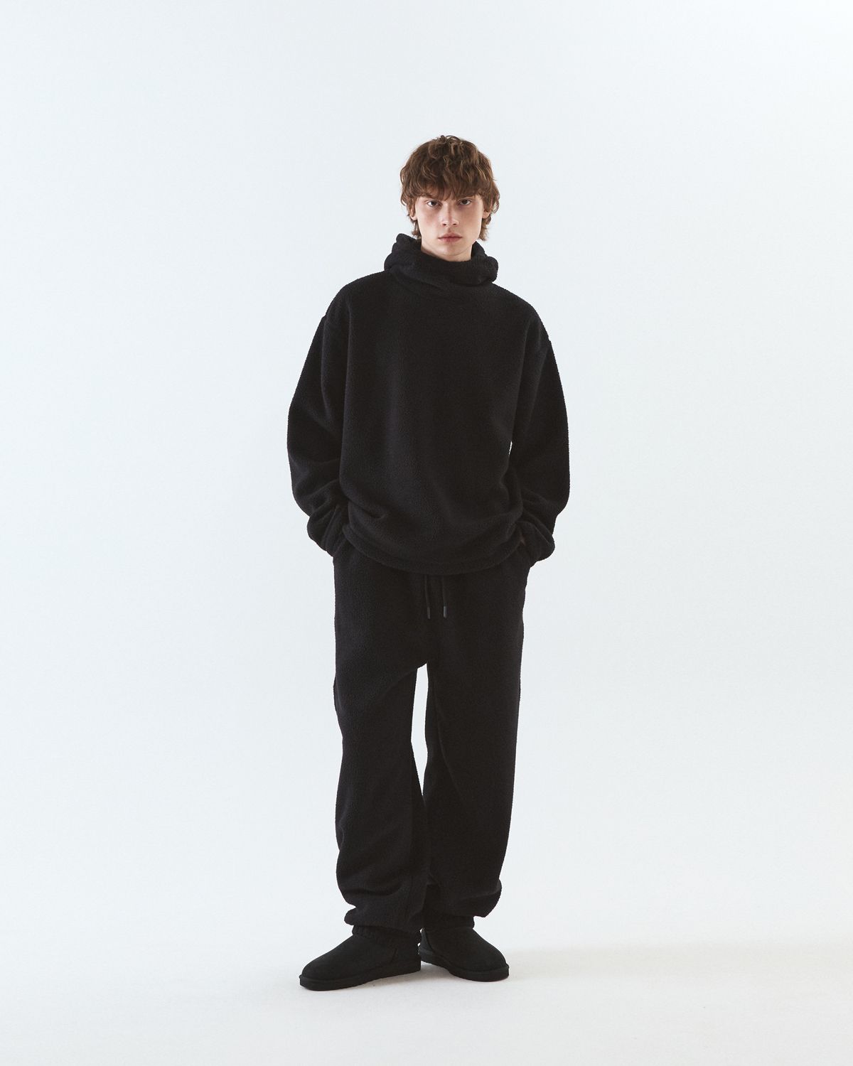 디앤드퀘스천(THEENDQUESTION) Fleece pants / BLACK