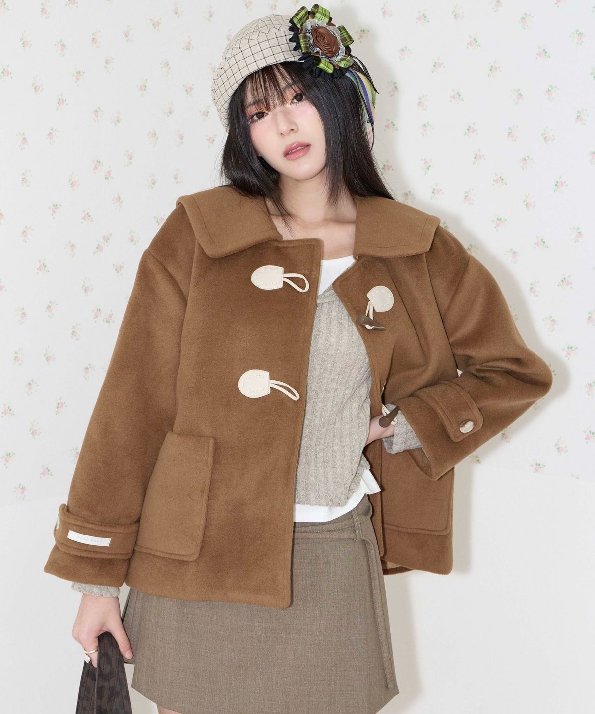 쿨키튼(KOOLKITTEN) Sailor Collar Half Coat 3colors