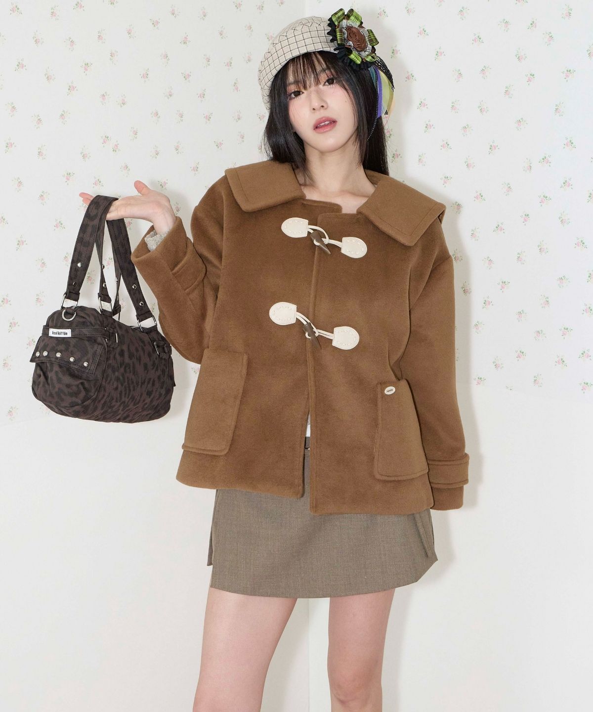 쿨키튼(KOOLKITTEN) Sailor Collar Half Coat 3colors