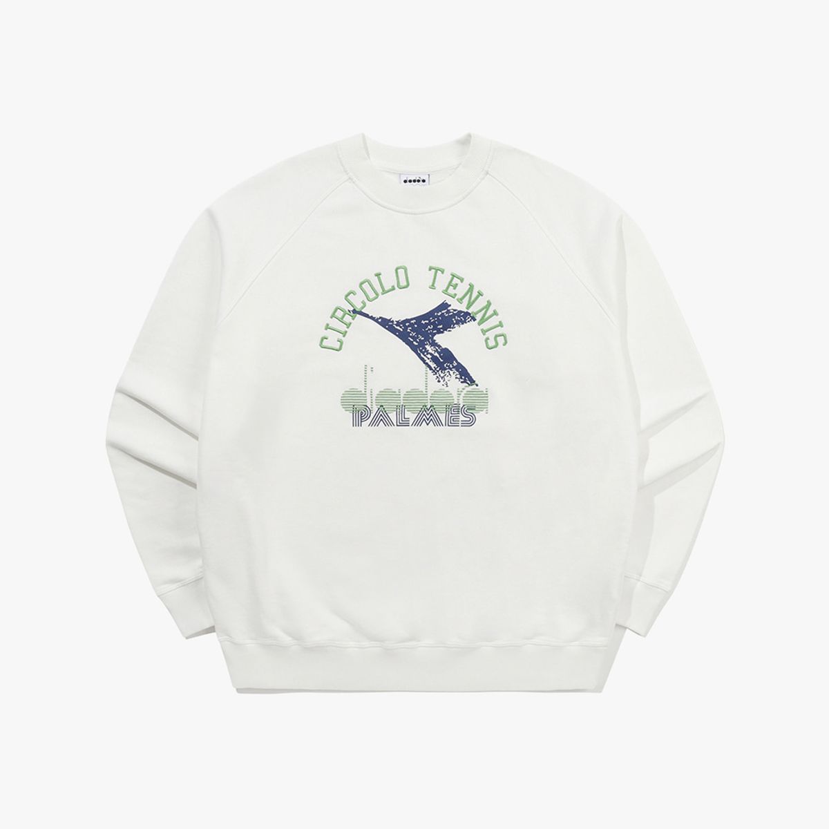 디아도라(diadora) [DIADORA by PALMES] 레거시 스웻셔츠 WHITE