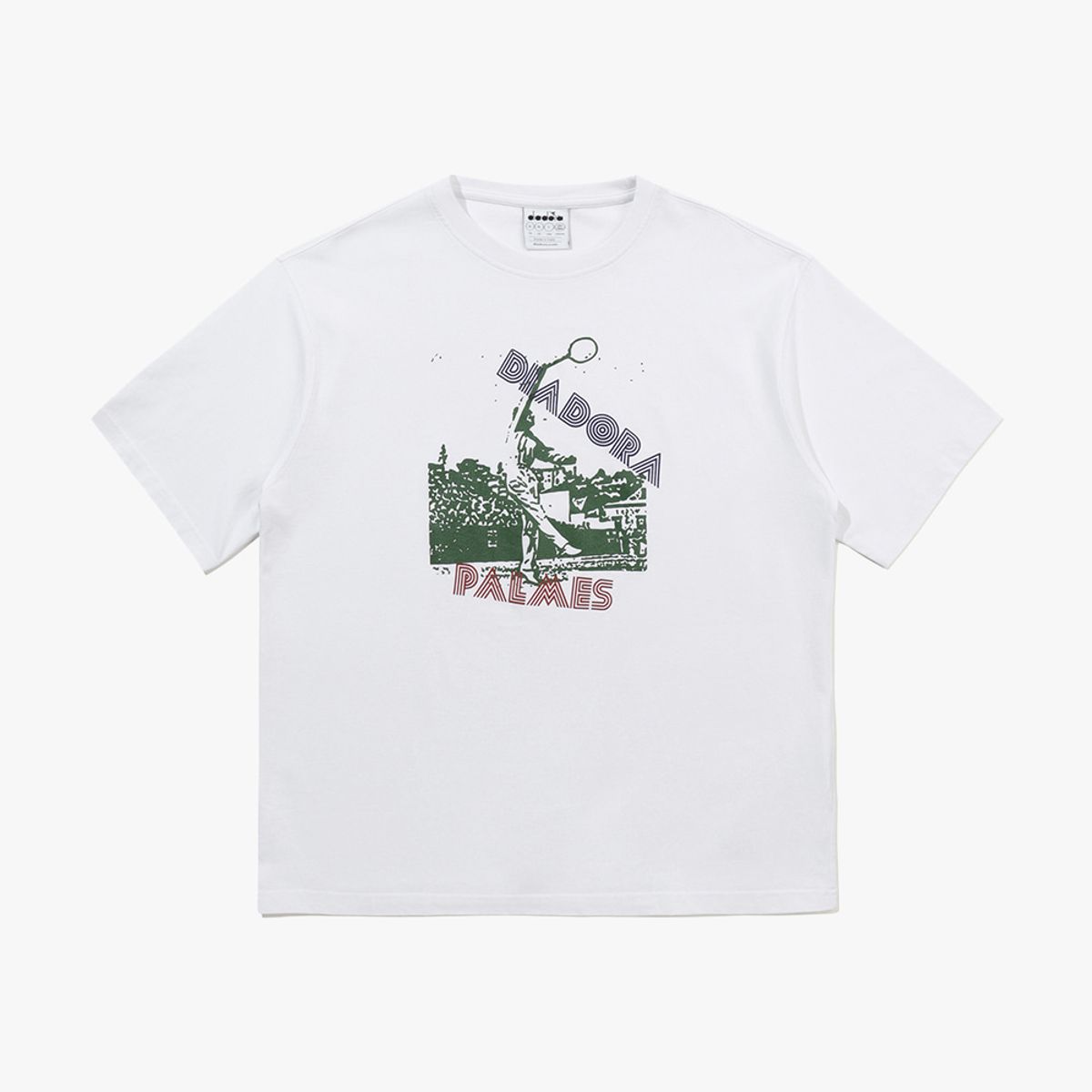디아도라(diadora) [DIADORA by PALMES] 레거시 그래픽 반팔 티셔츠 WHITE