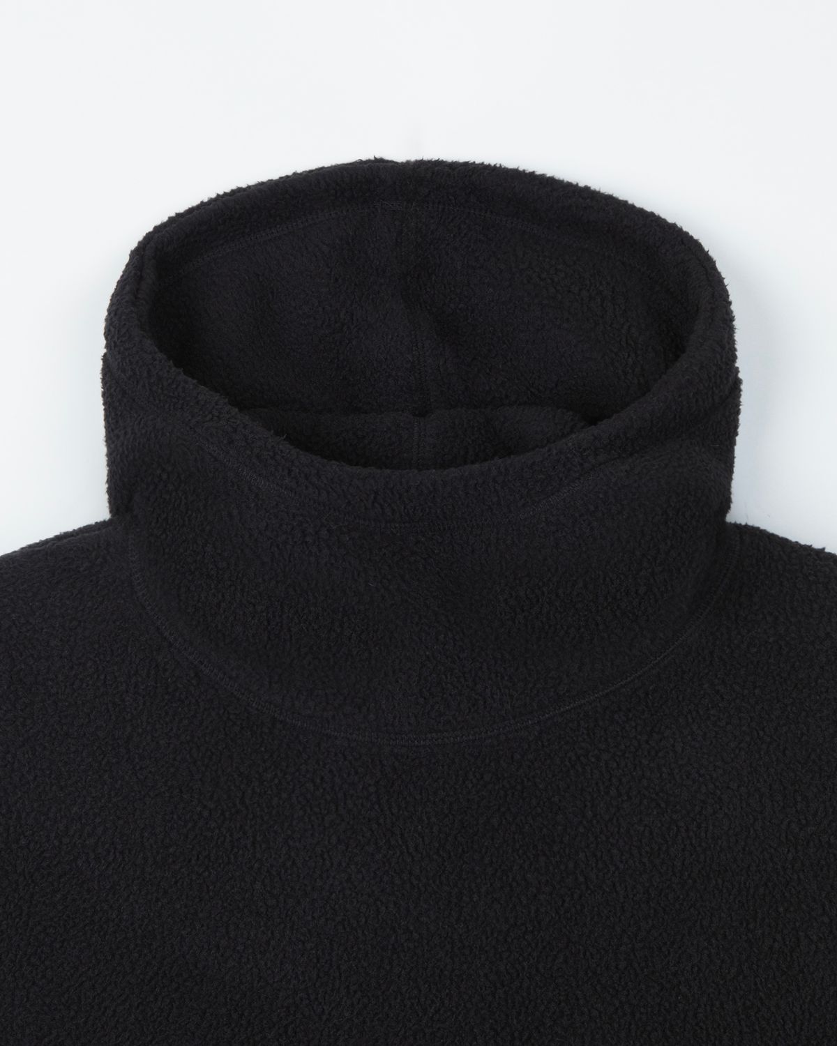 디앤드퀘스천(THEENDQUESTION) Fleece hooded t-shirt / BLACK