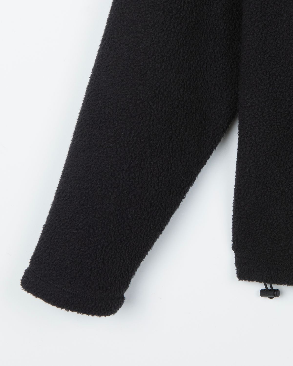 디앤드퀘스천(THEENDQUESTION) Fleece hooded t-shirt / BLACK