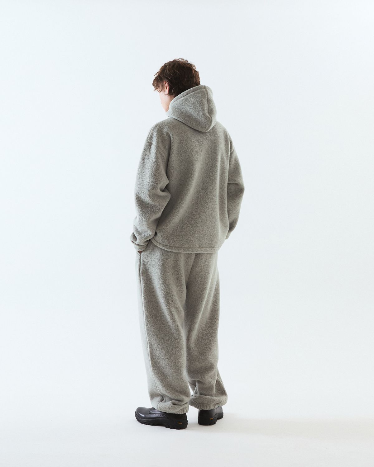 디앤드퀘스천(THEENDQUESTION) Fleece hooded t-shirt / BEIGE