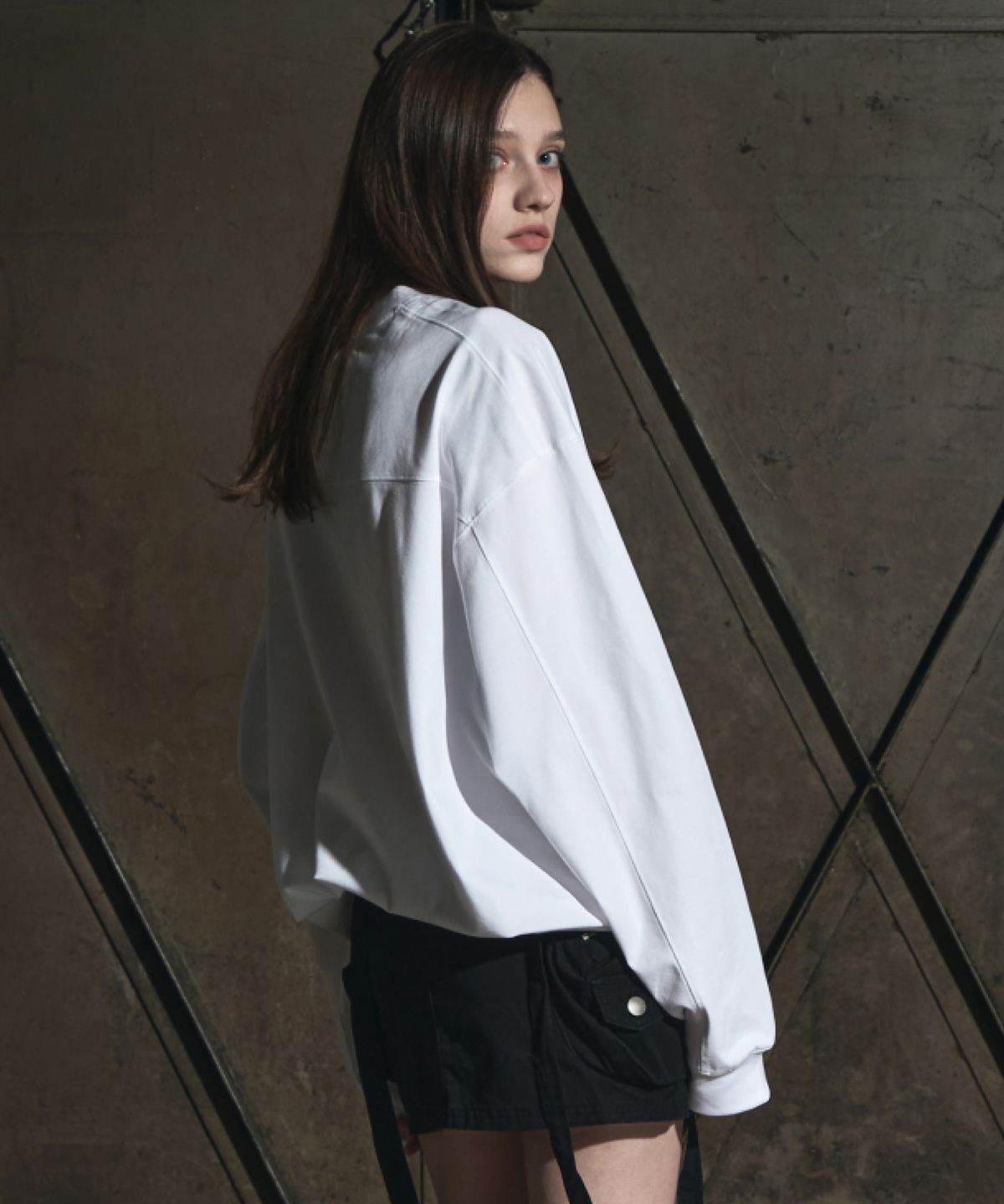 펑크페이즈(PUNKPHASE) Pixel PP L/S Tee Off White