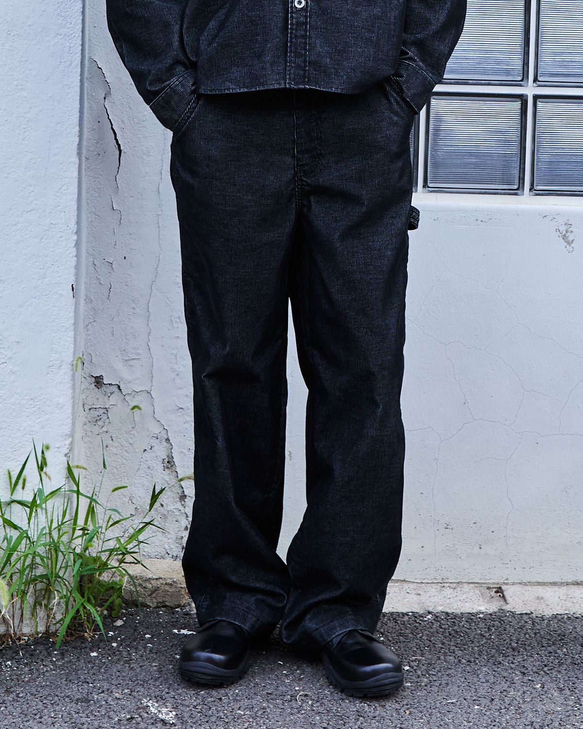 디앤드퀘스천(THEENDQUESTION) Washed corduroy pants / BLACK