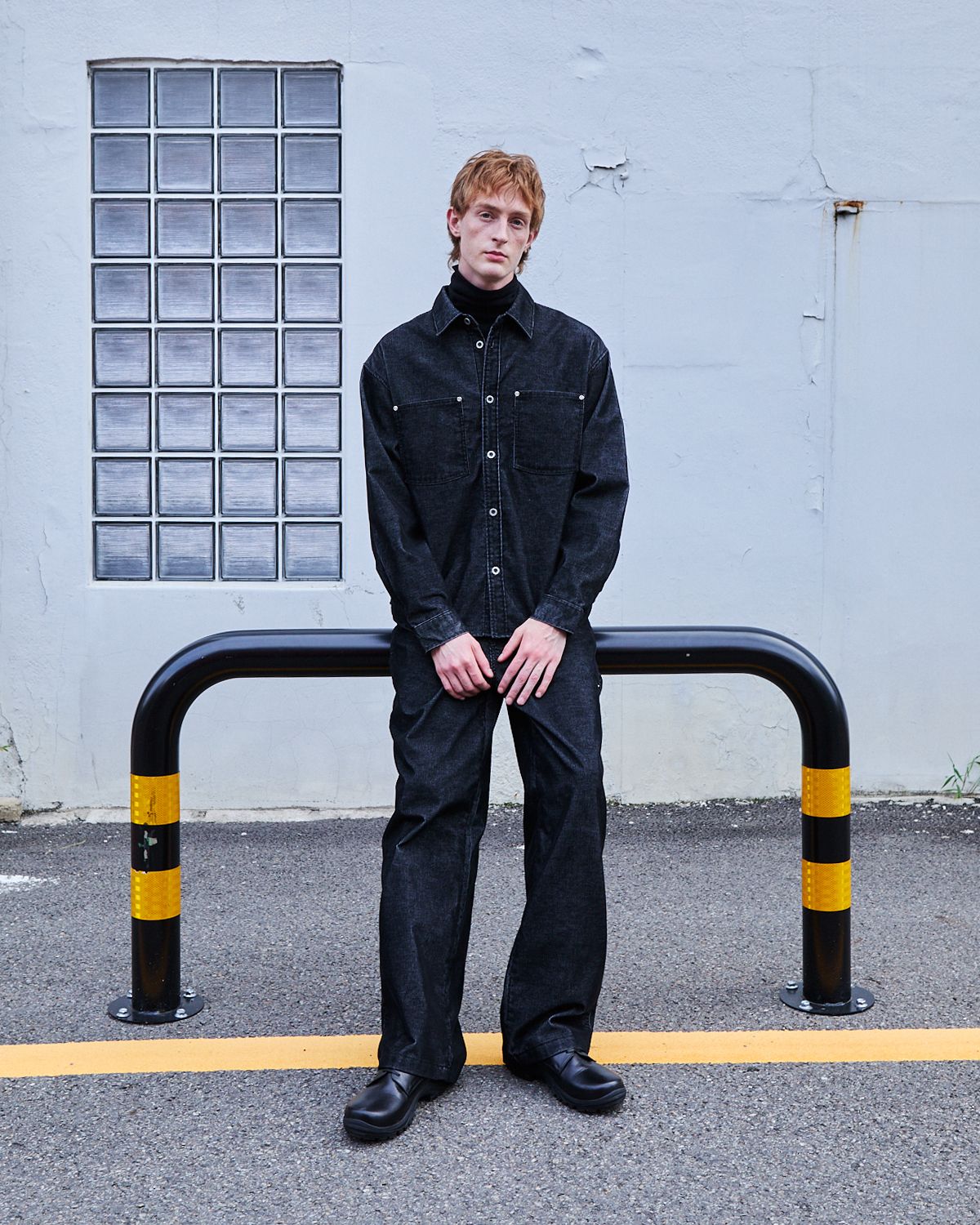 디앤드퀘스천(THEENDQUESTION) Washed corduroy pants / BLACK