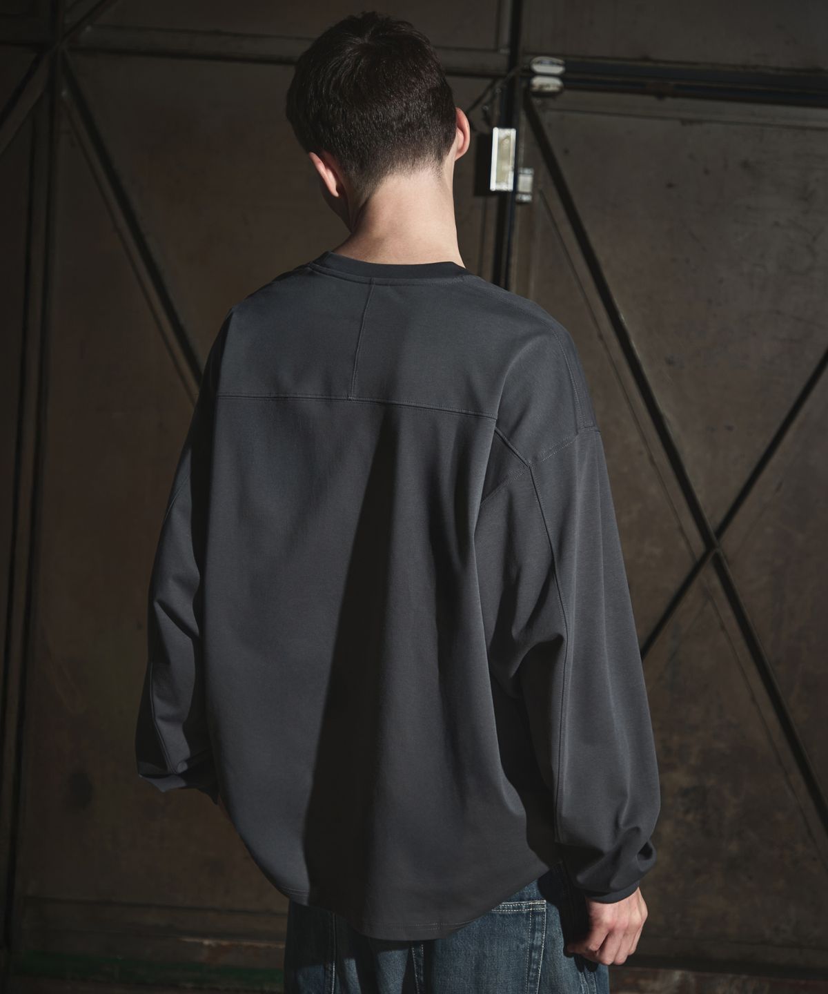 펑크페이즈(PUNKPHASE) Pixel PP L/S Tee Dark Gray