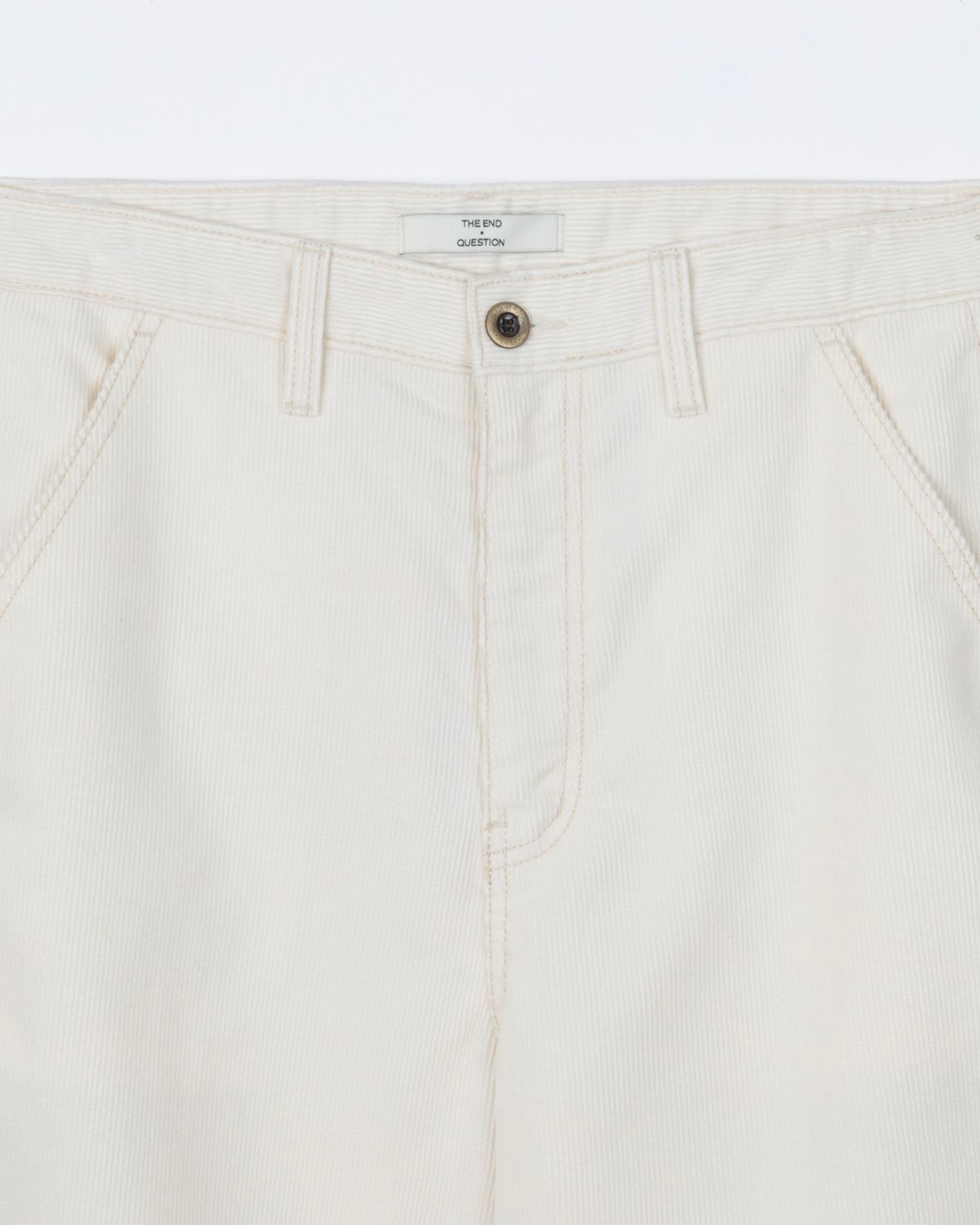 디앤드퀘스천(THEENDQUESTION) Washed corduroy pants / IVORY