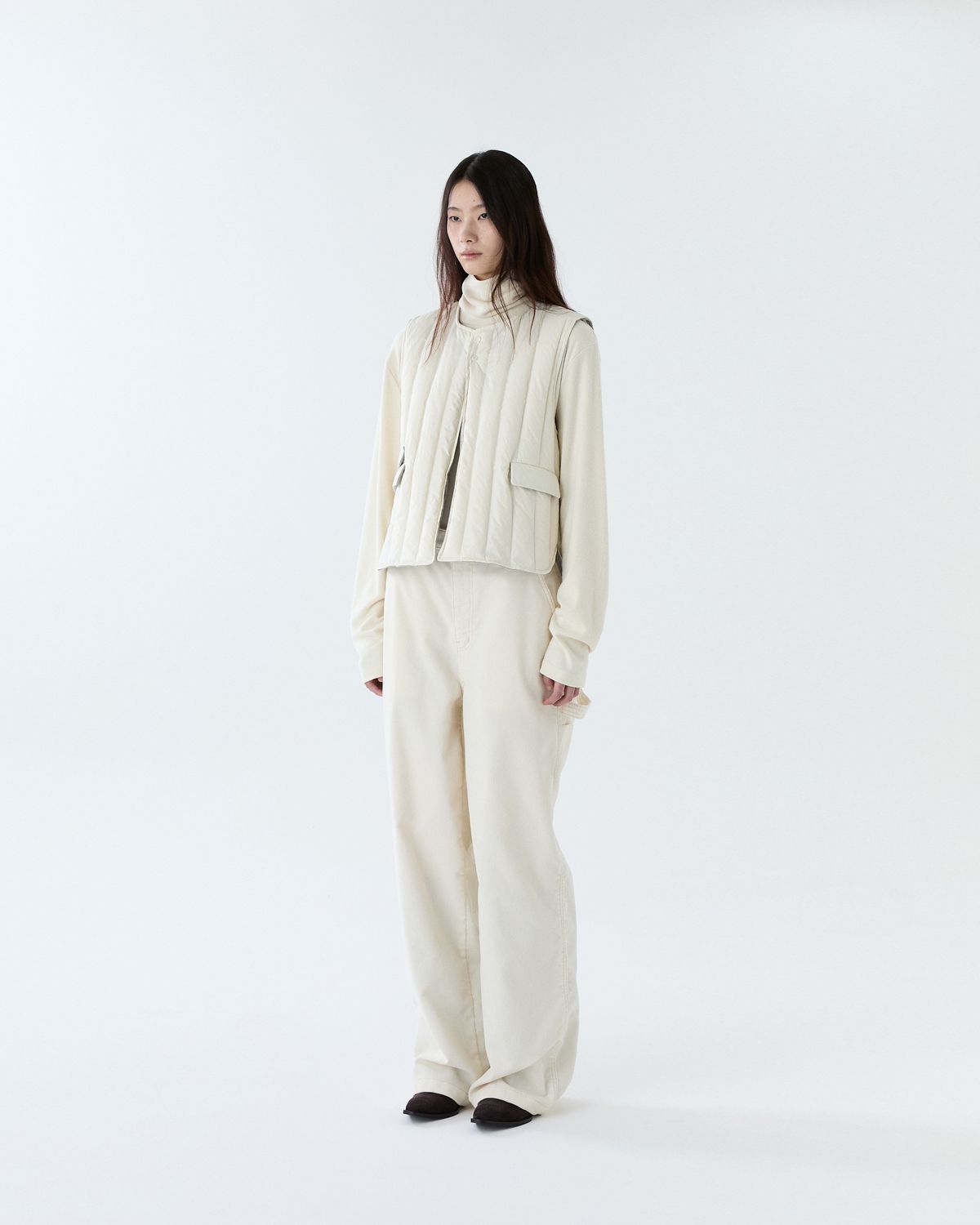 디앤드퀘스천(THEENDQUESTION) Washed corduroy pants / IVORY