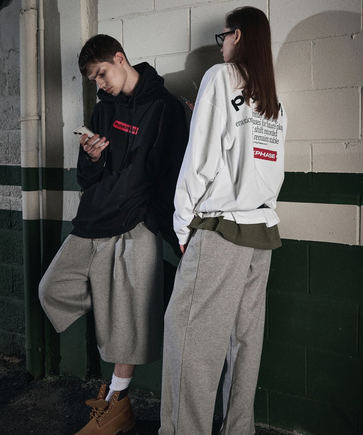 펑크페이즈(PUNKPHASE) PKPS System L/S Tee Off White