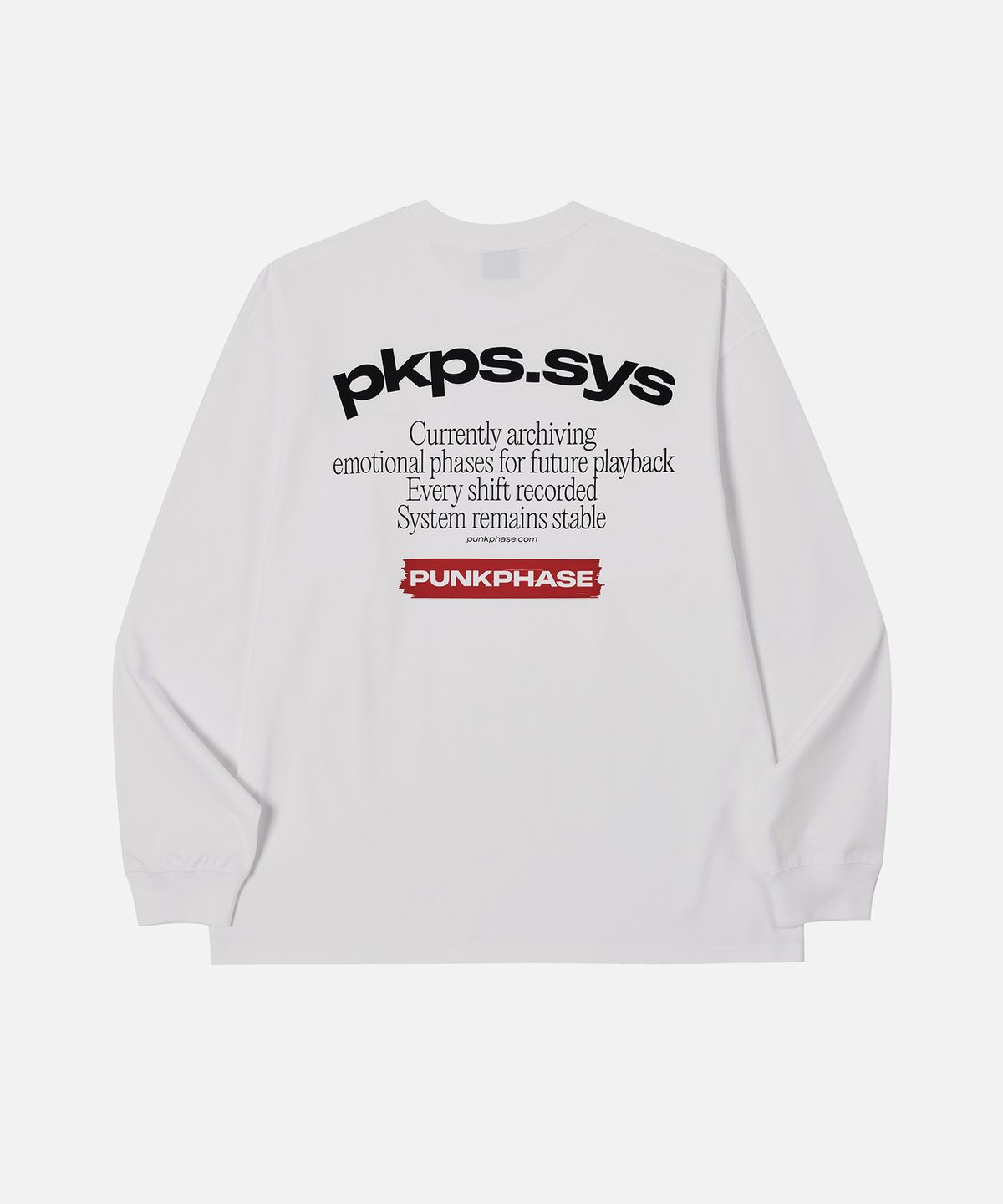펑크페이즈(PUNKPHASE) PKPS System L/S Tee Off White