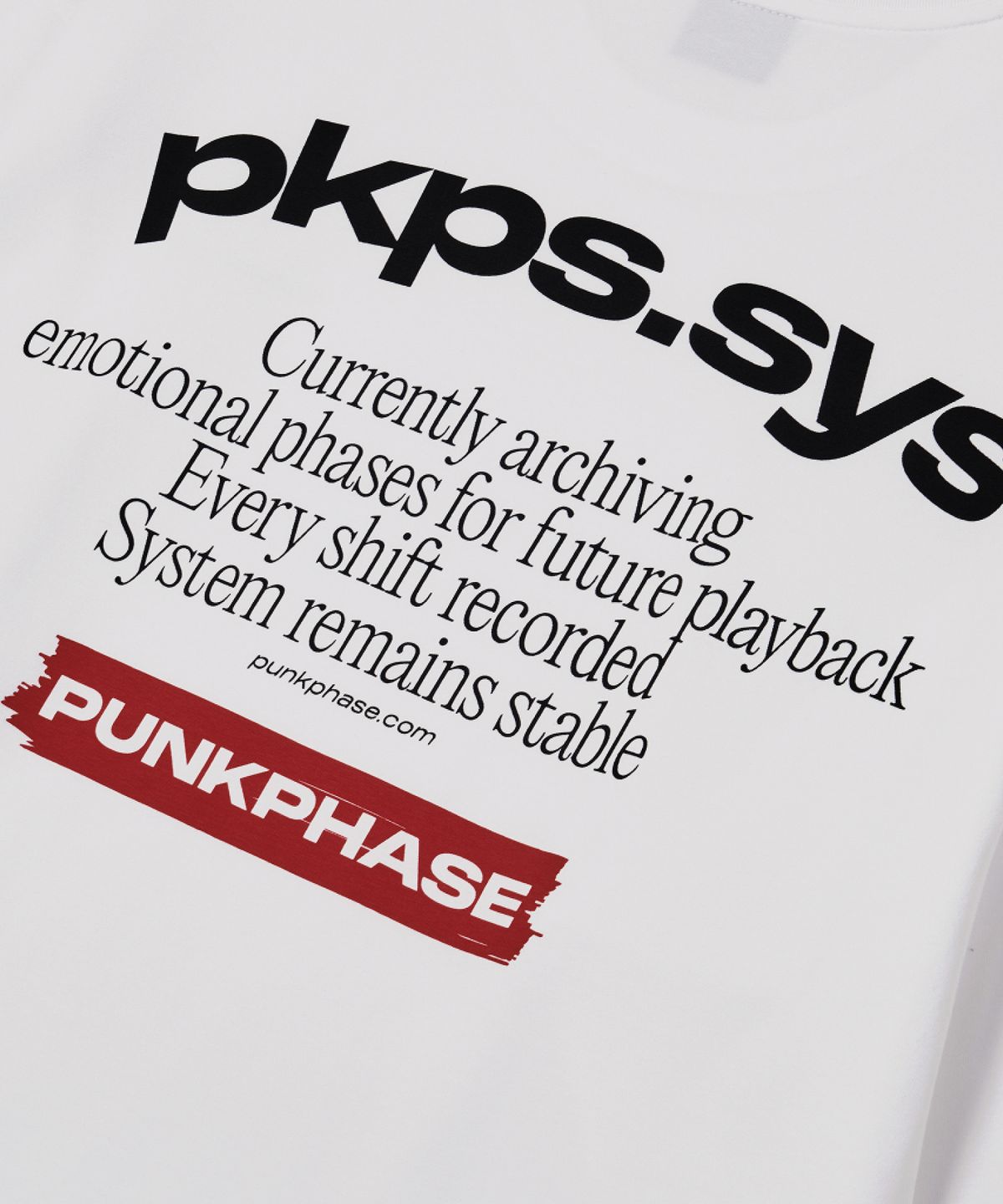 펑크페이즈(PUNKPHASE) PKPS System L/S Tee Off White