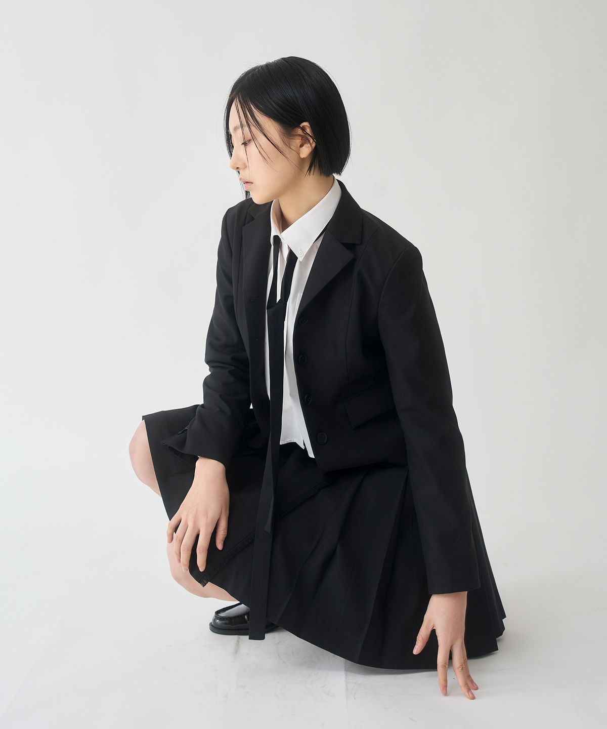 유심(YOUSHIM) 플리츠 울 킬트 스커트