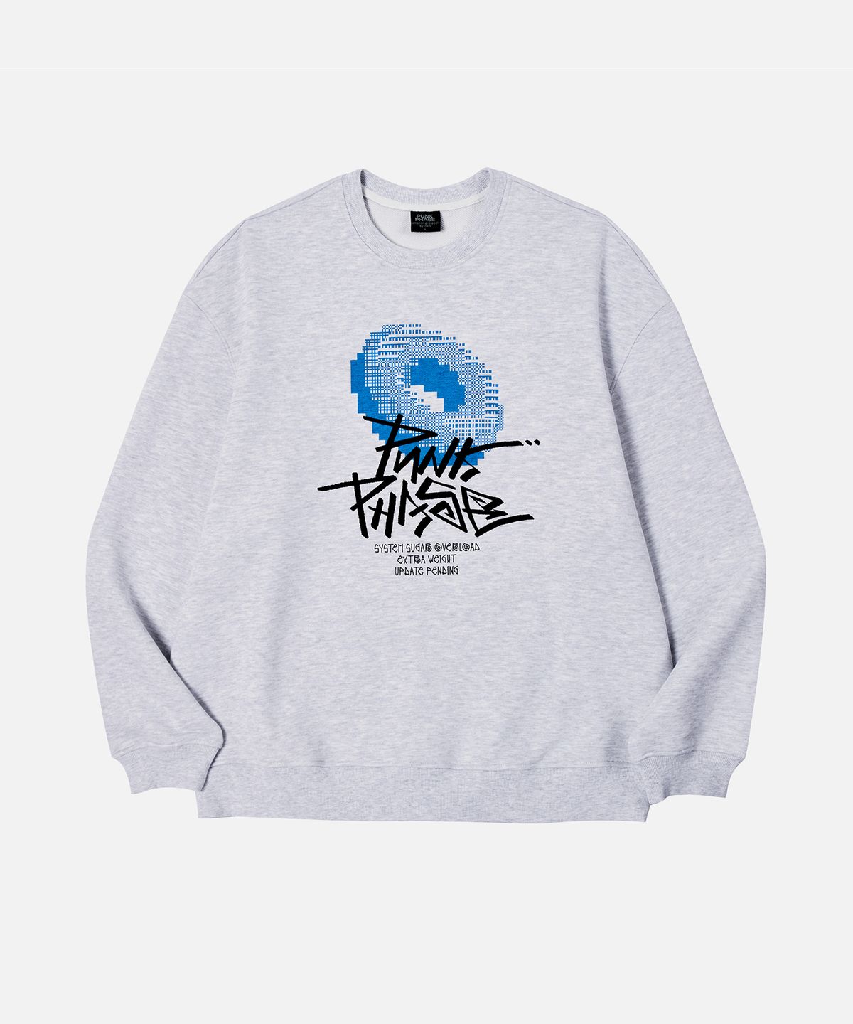 펑크페이즈(PUNKPHASE) Pixel Donut Sweatshirt Melange Gray