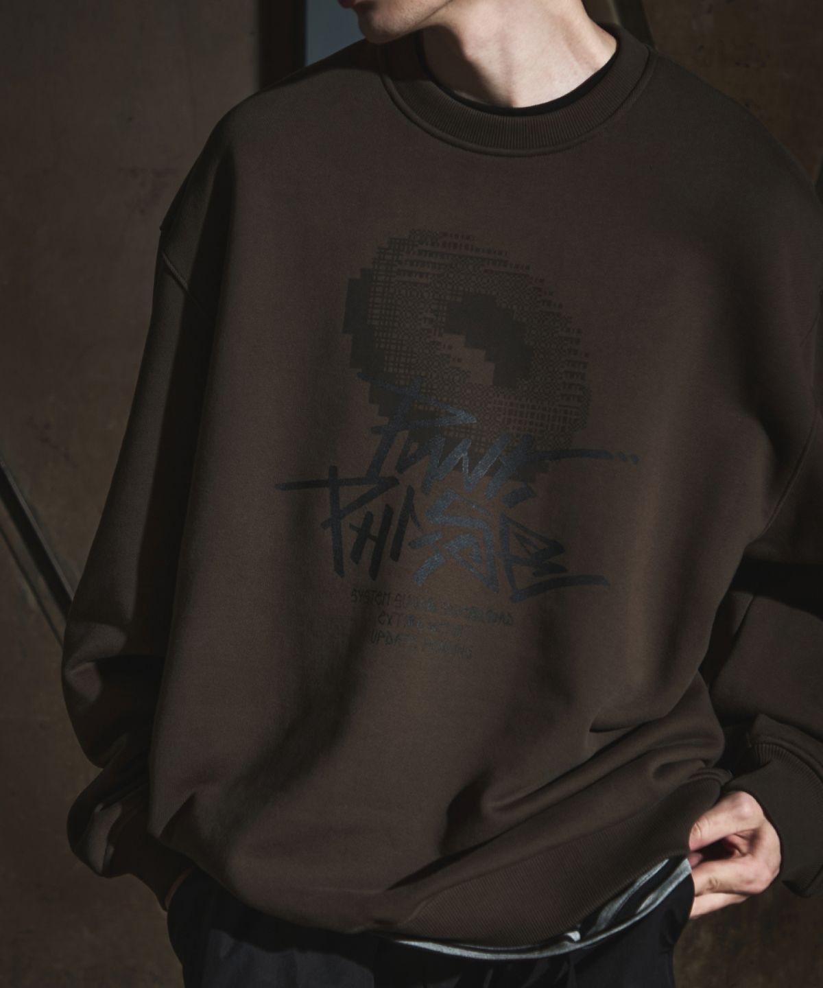 펑크페이즈(PUNKPHASE) Pixel Donut Sweatshirt Khaki