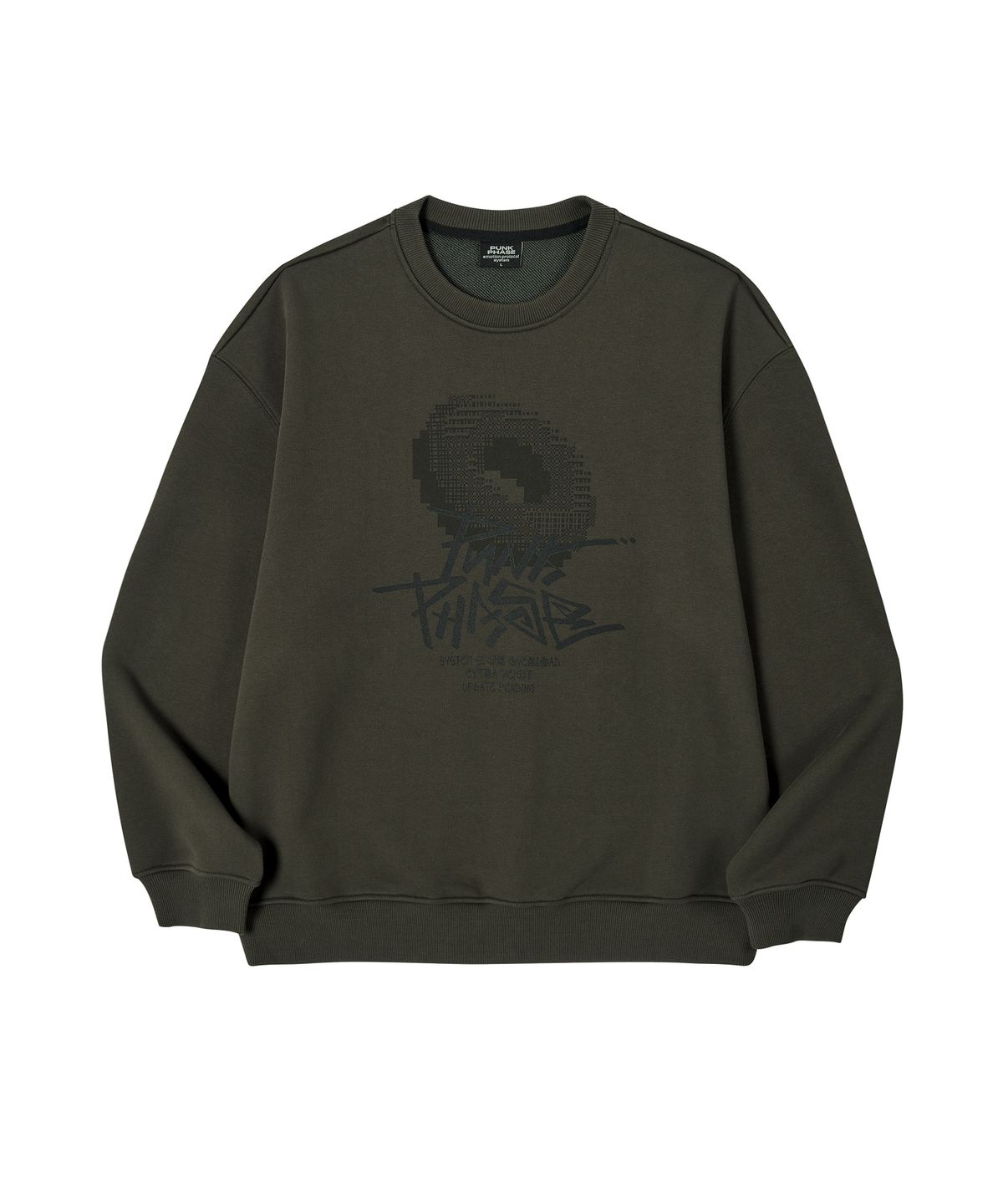 펑크페이즈(PUNKPHASE) Pixel Donut Sweatshirt Khaki