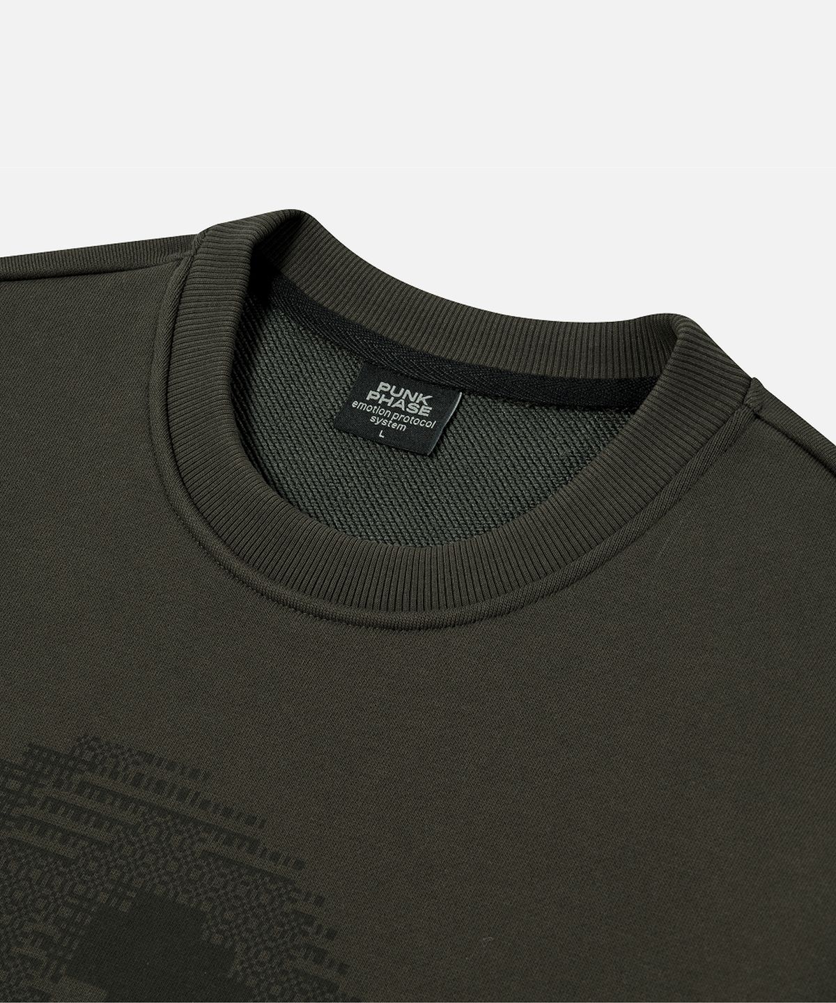 펑크페이즈(PUNKPHASE) Pixel Donut Sweatshirt Khaki