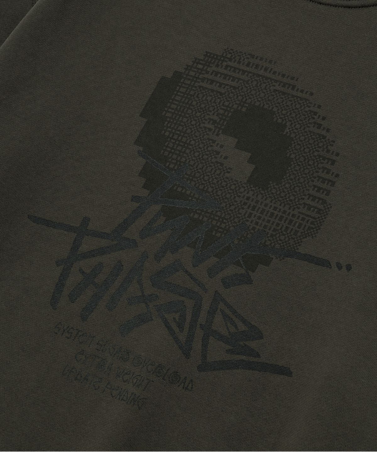 펑크페이즈(PUNKPHASE) Pixel Donut Sweatshirt Khaki