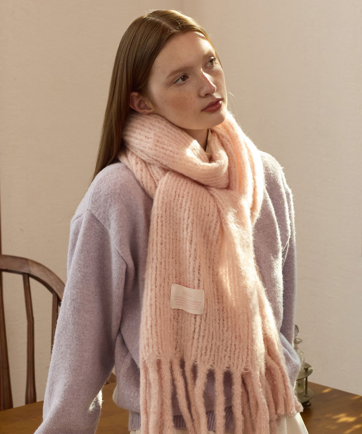 어다울(ADAUL) [선물포장] Cream whip long muffler - 3color