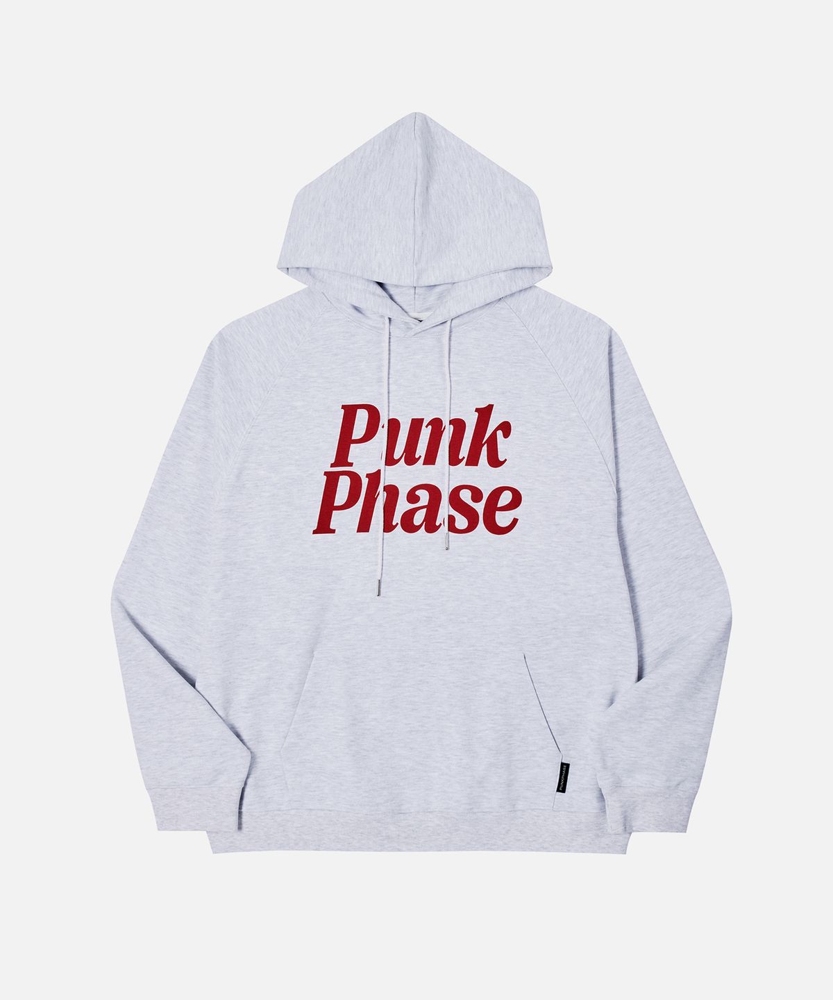 펑크페이즈(PUNKPHASE) Big PP Logo Hoodie Melange Gray