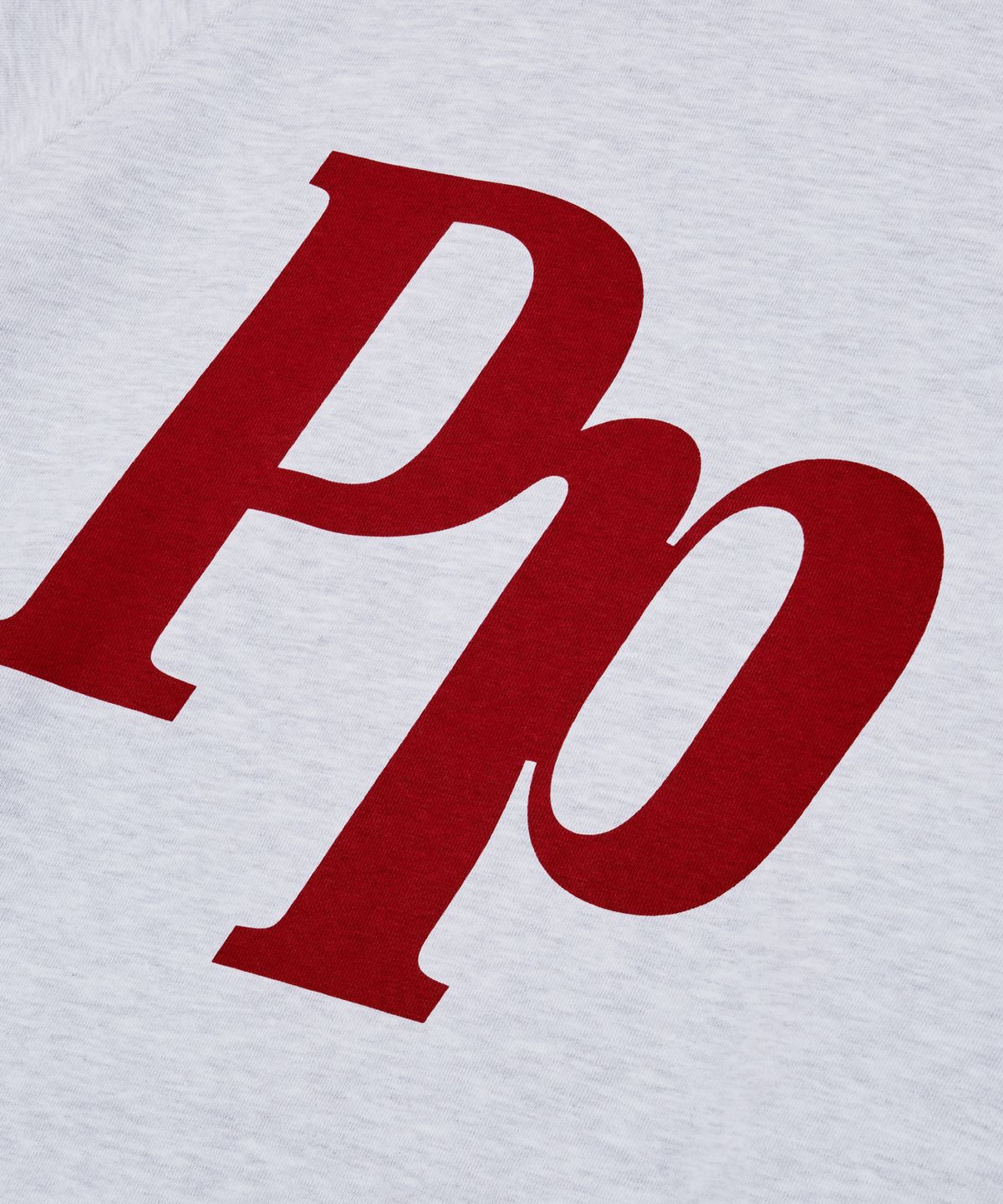 펑크페이즈(PUNKPHASE) Big PP Logo Hoodie Melange Gray