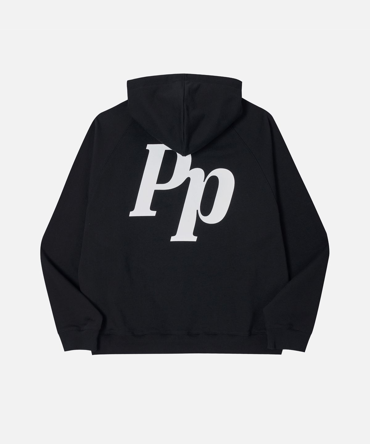 펑크페이즈(PUNKPHASE) Big PP Logo Hoodie Black