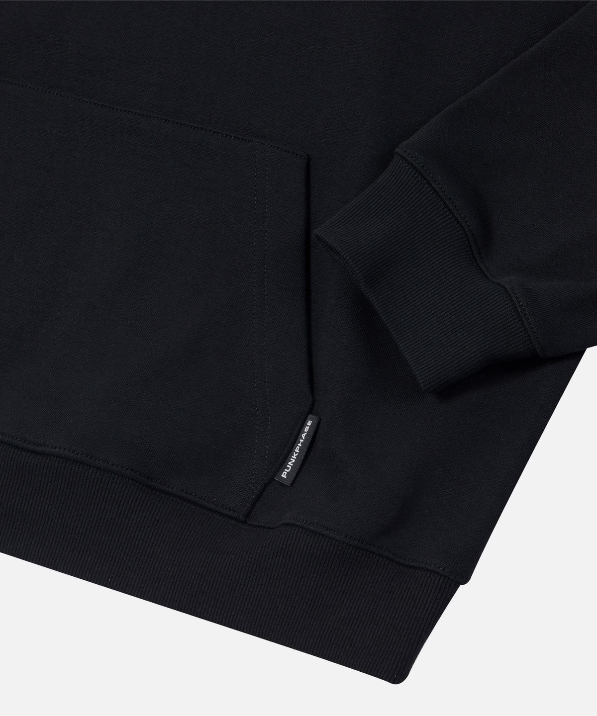 펑크페이즈(PUNKPHASE) Big PP Logo Hoodie Black