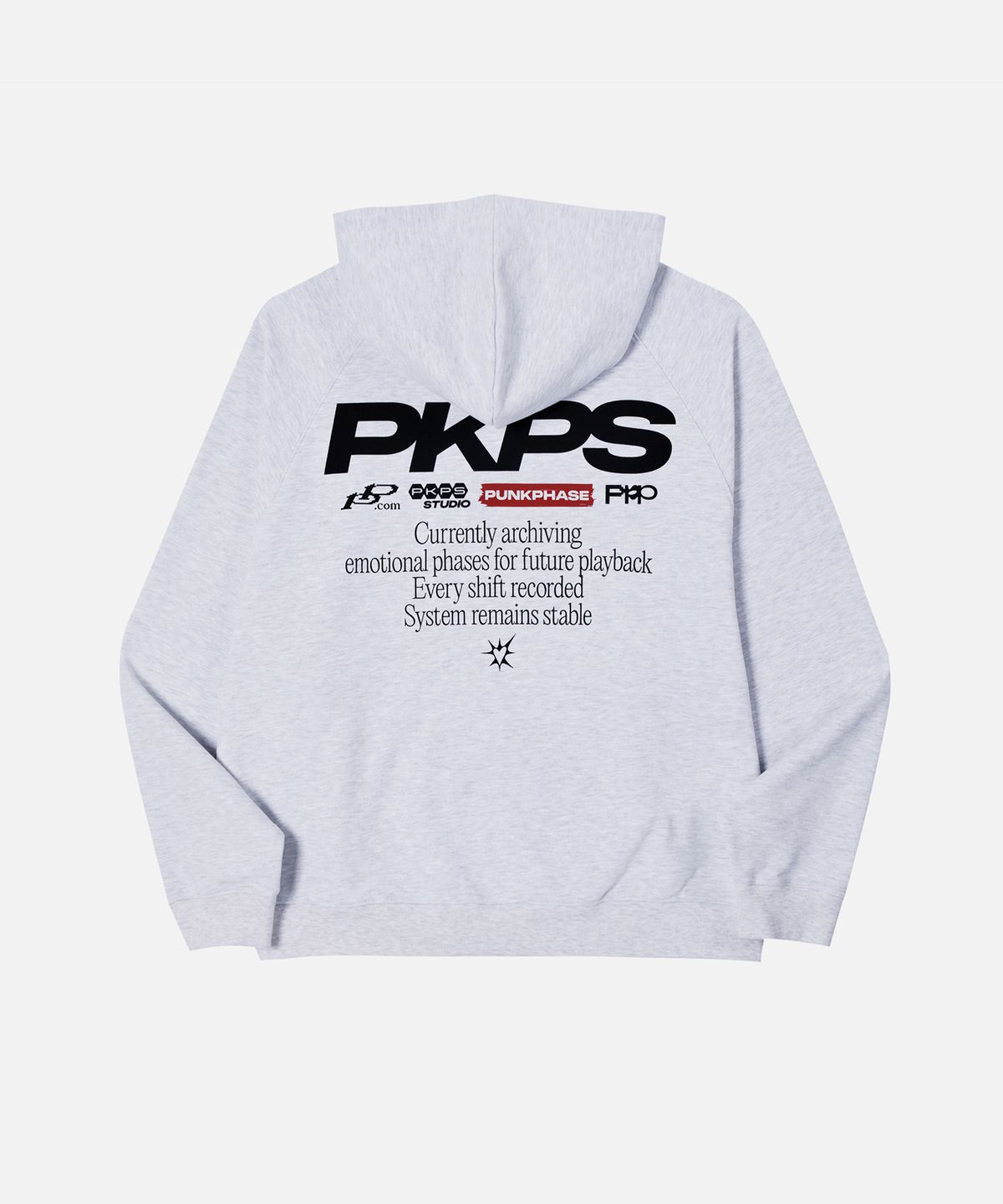 펑크페이즈(PUNKPHASE) PKPS Archive Hoodie Melange Gray