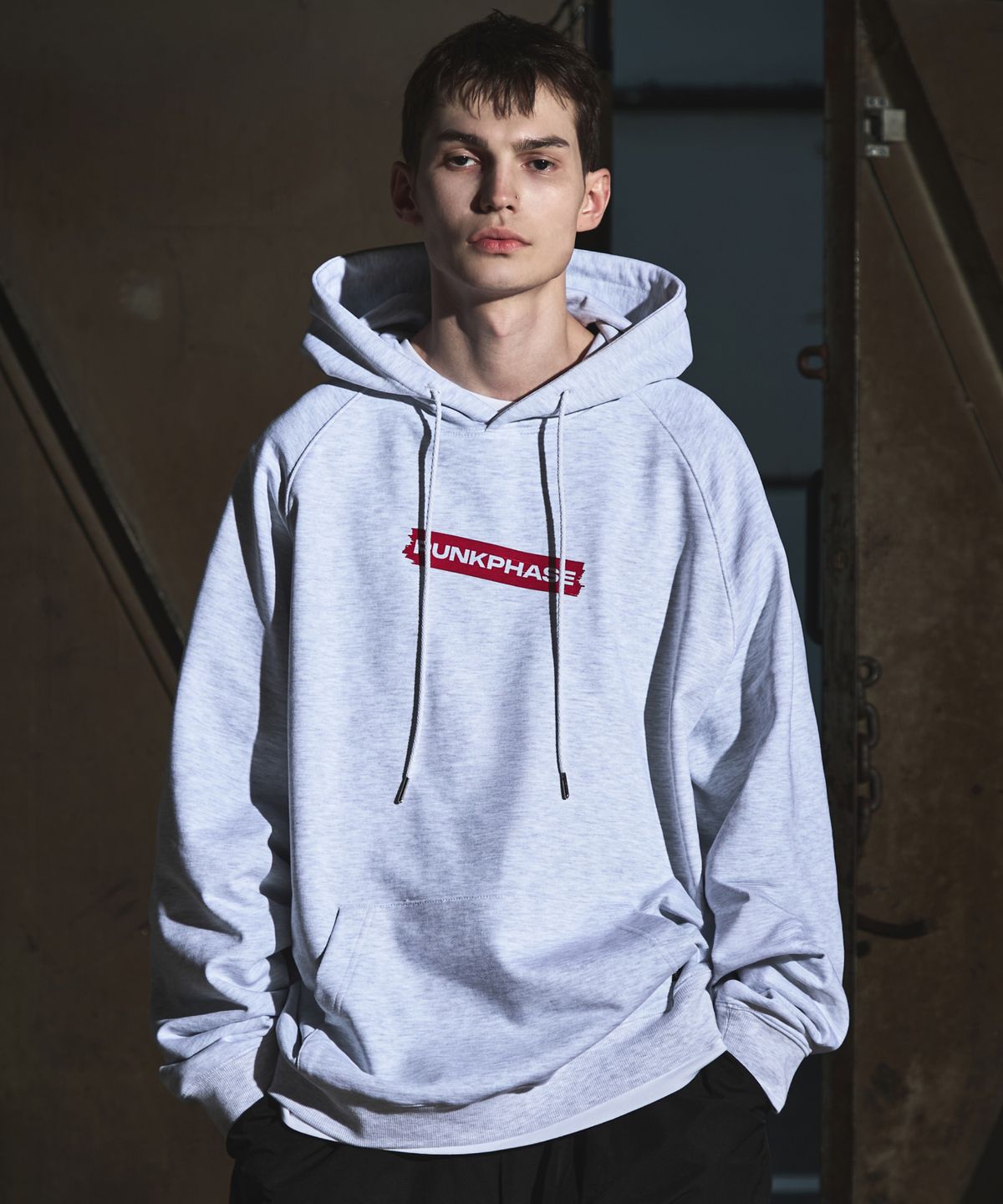 펑크페이즈(PUNKPHASE) PKPS Archive Hoodie Melange Gray