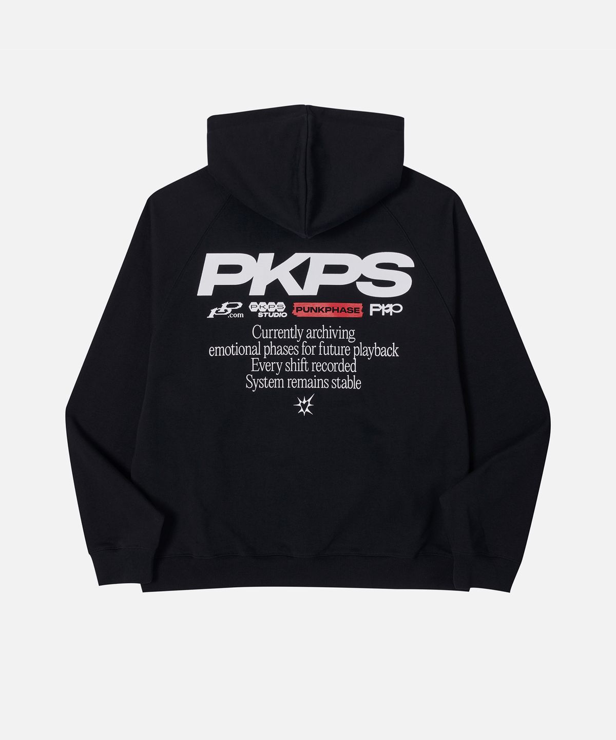 펑크페이즈(PUNKPHASE) PKPS Archive Hoodie Black